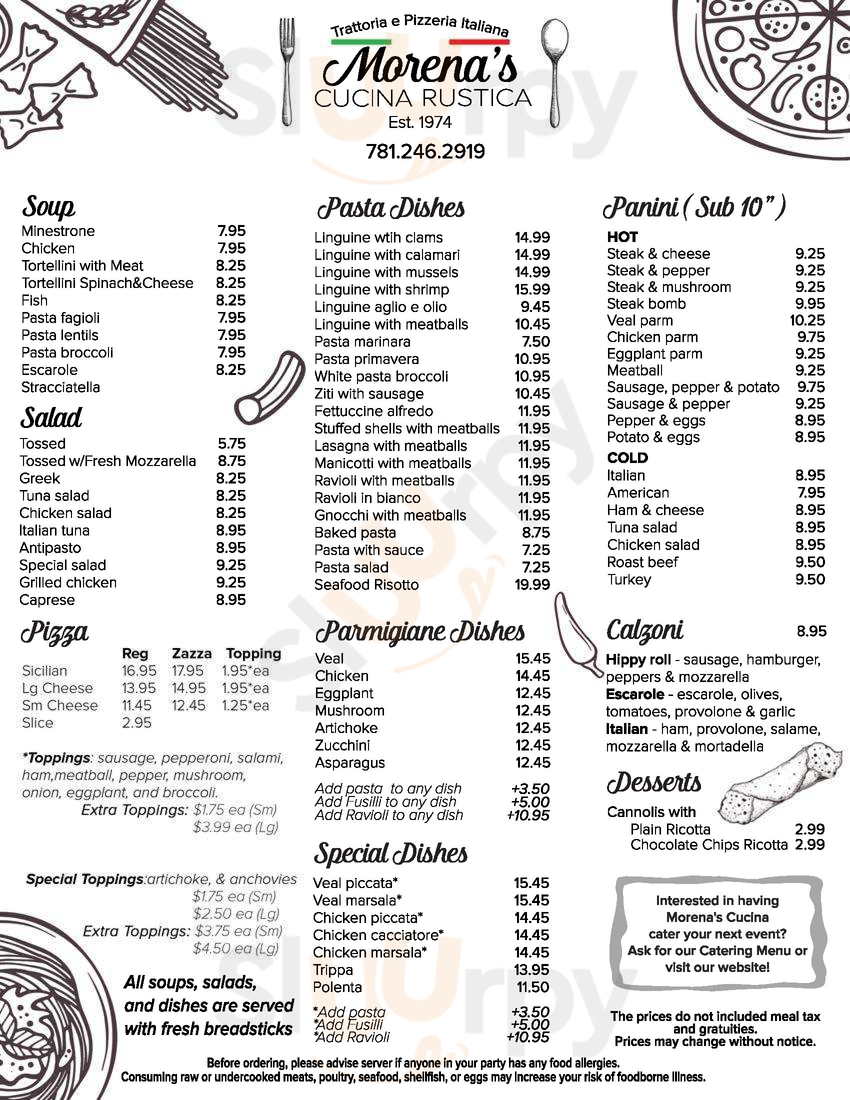 Main Menu - Morena's Cucina Rustica