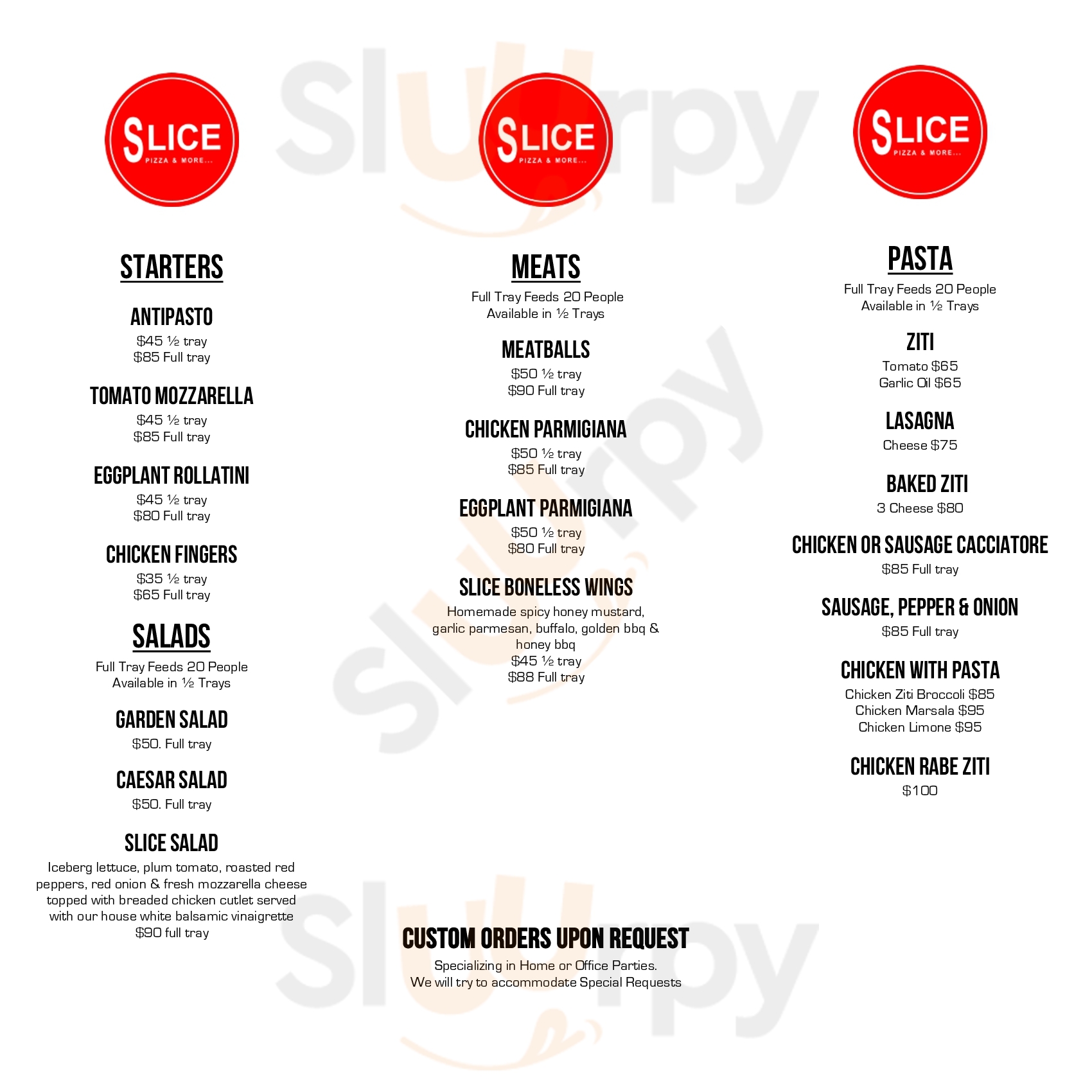 Main Menu - Slice Pizza