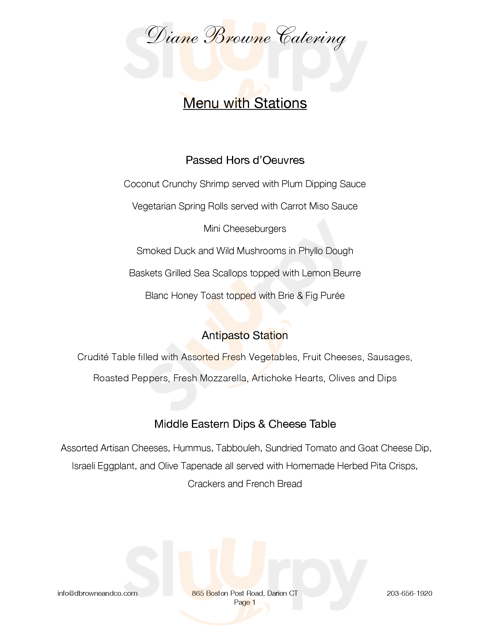 Main Menu - Browne & Co