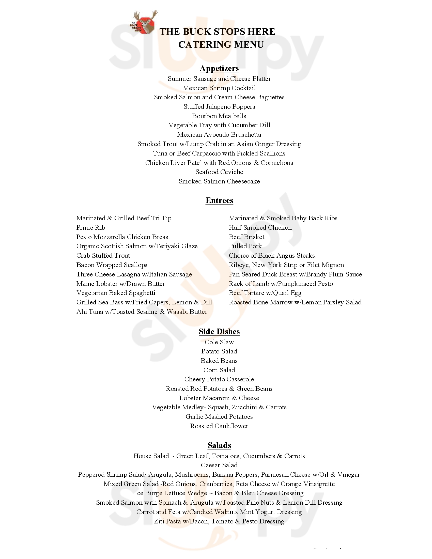 The Buck Stops Here Pagosa Springs Menu - 1