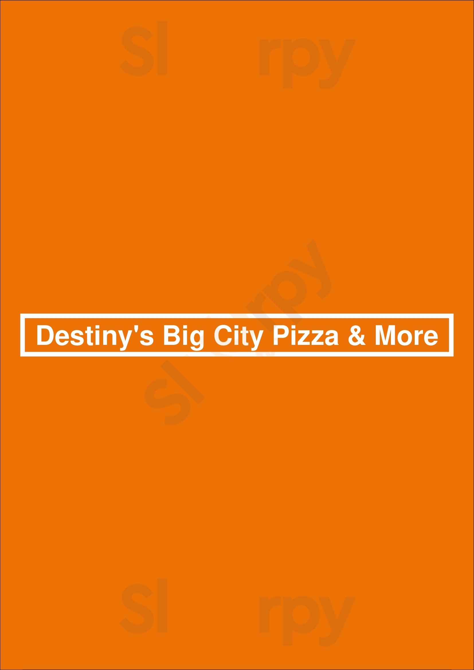 Destiny's Big City Pizza & More Winter Springs Menu - 1