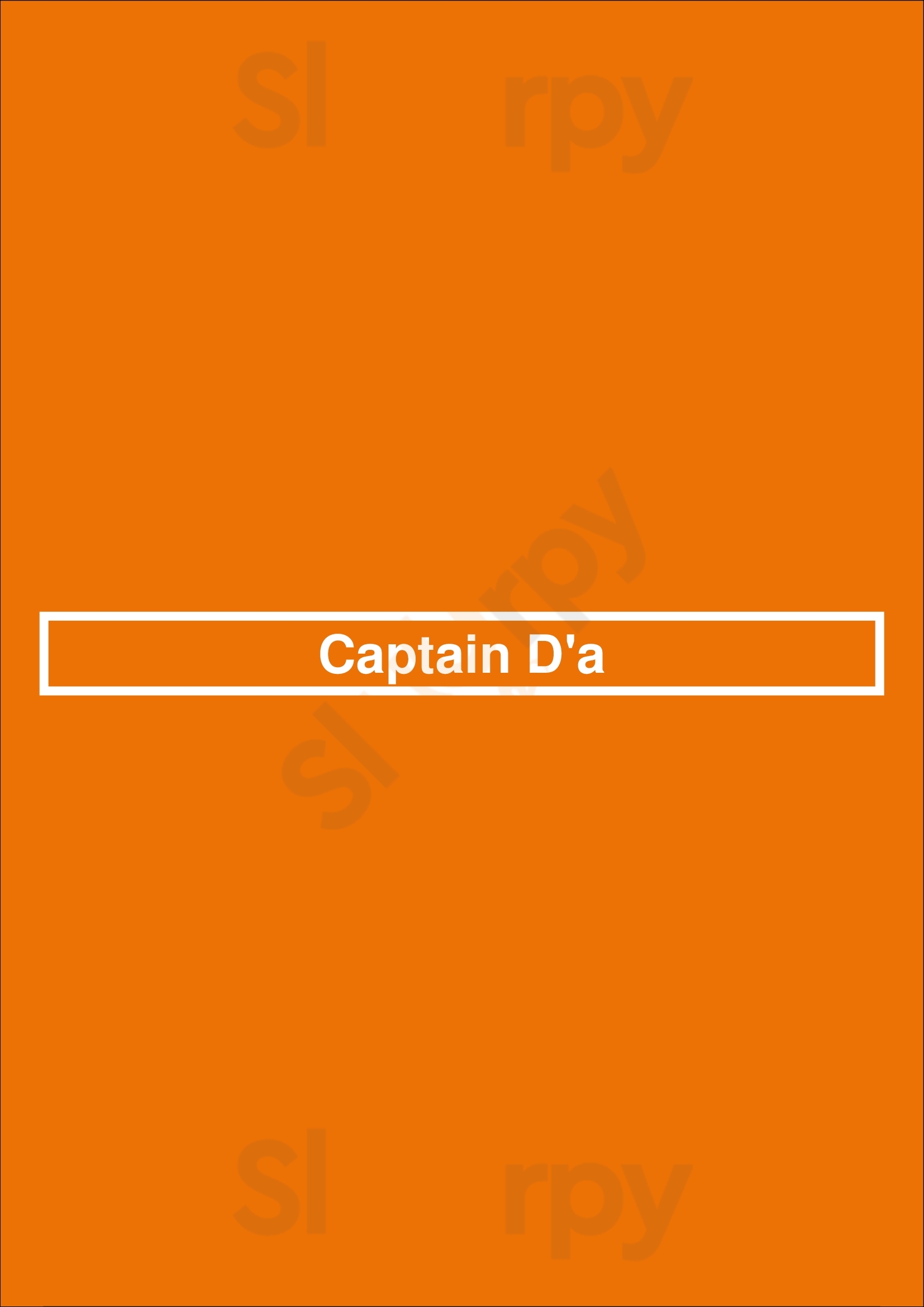 Captain D'a Marietta Menu - 1