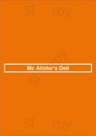 Mcalister's Deli menu