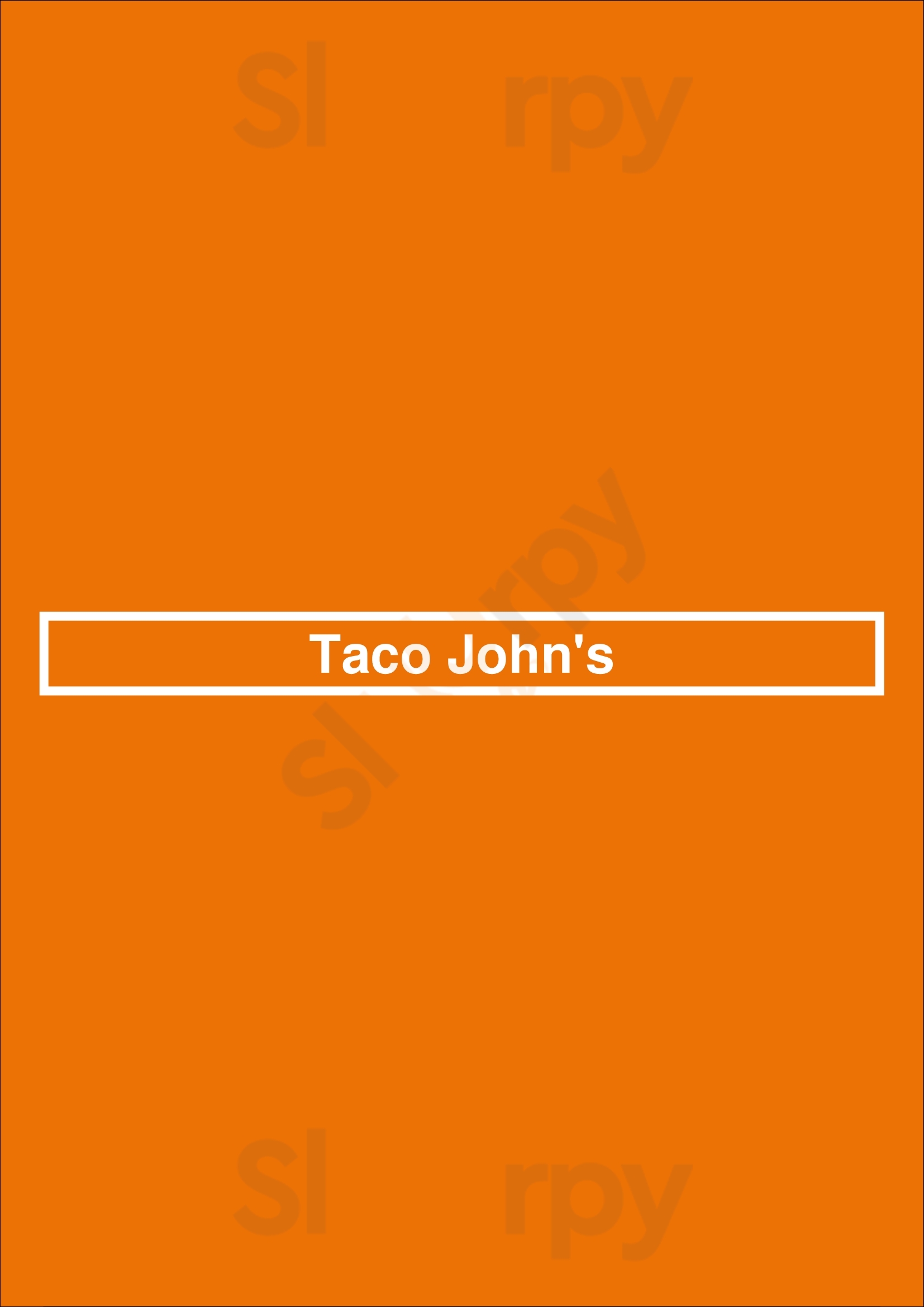 Main Menu - Taco John's