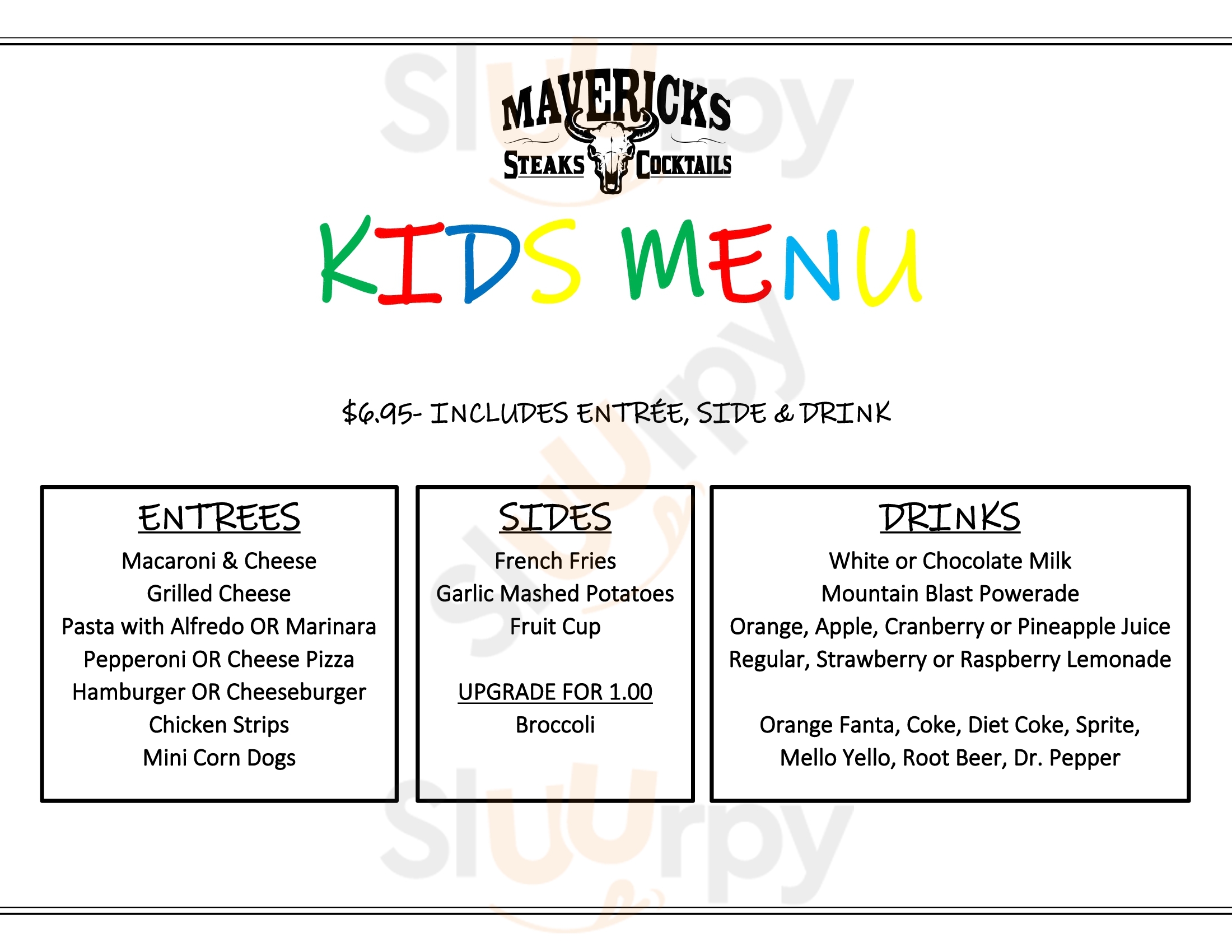 Main Menu - Mavericks Steak & Cocktails