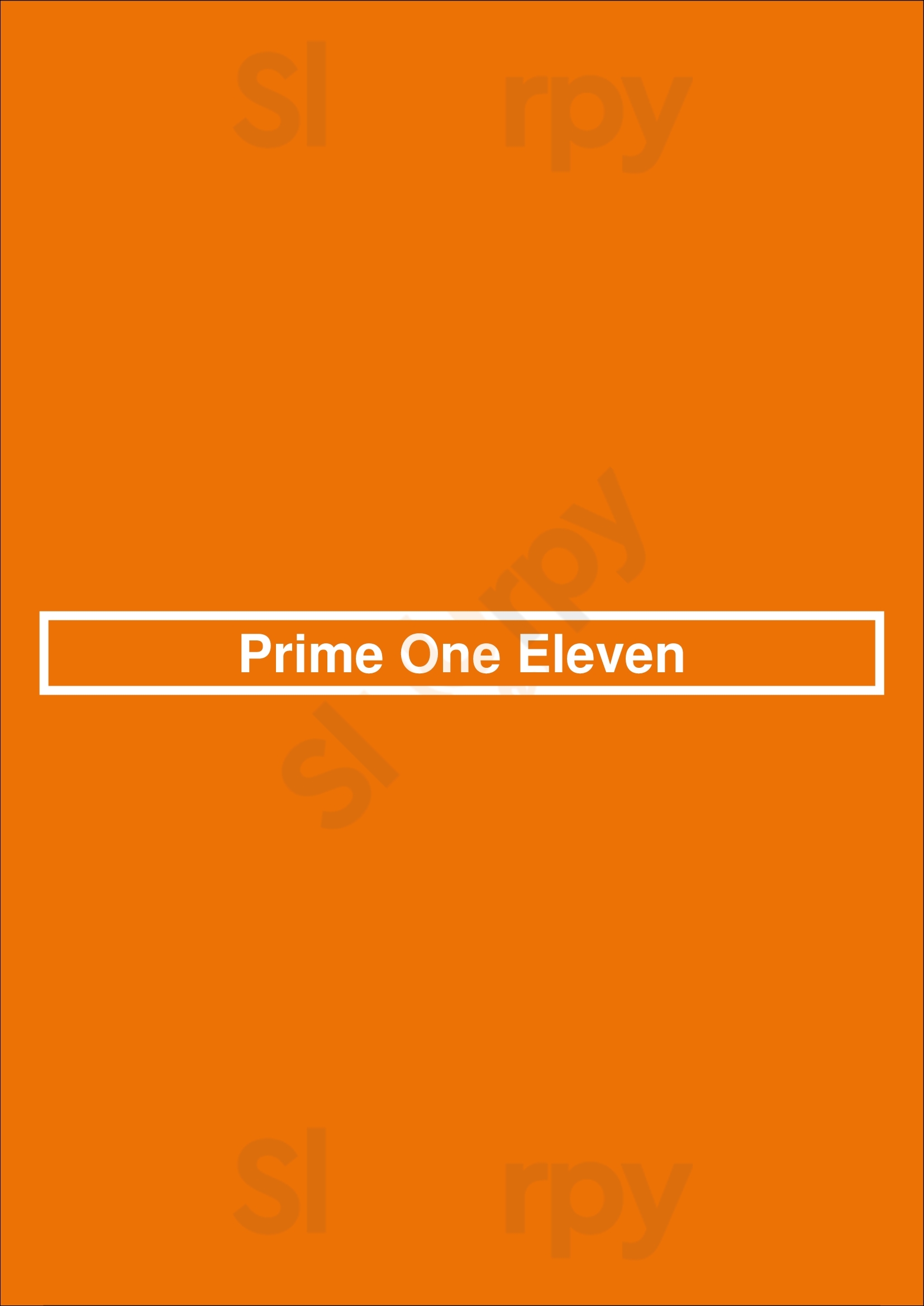 Prime One Eleven Trumbull Menu - 1