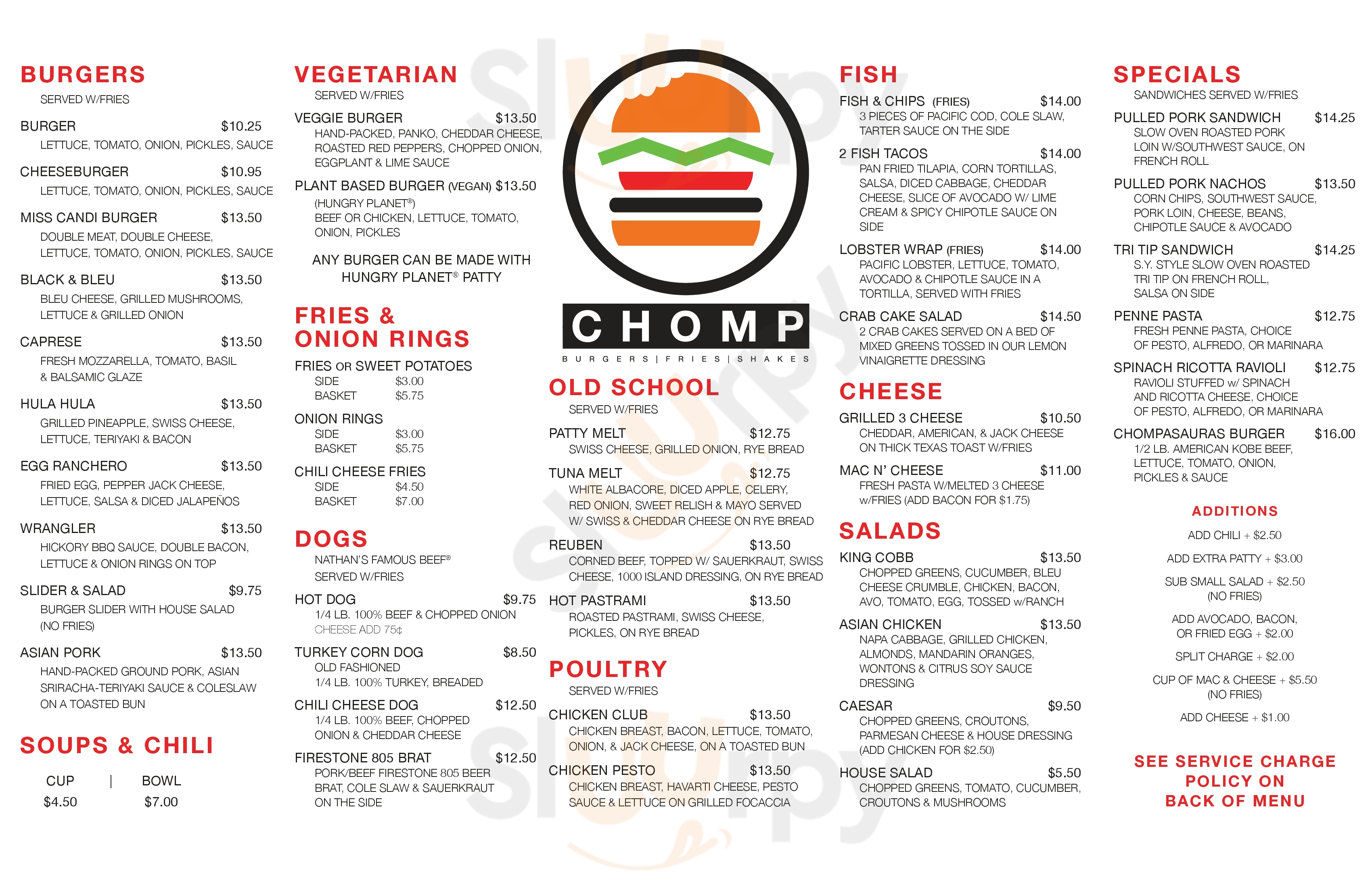 Chomp Burgers Fries And Shakes Solvang Menu - 1