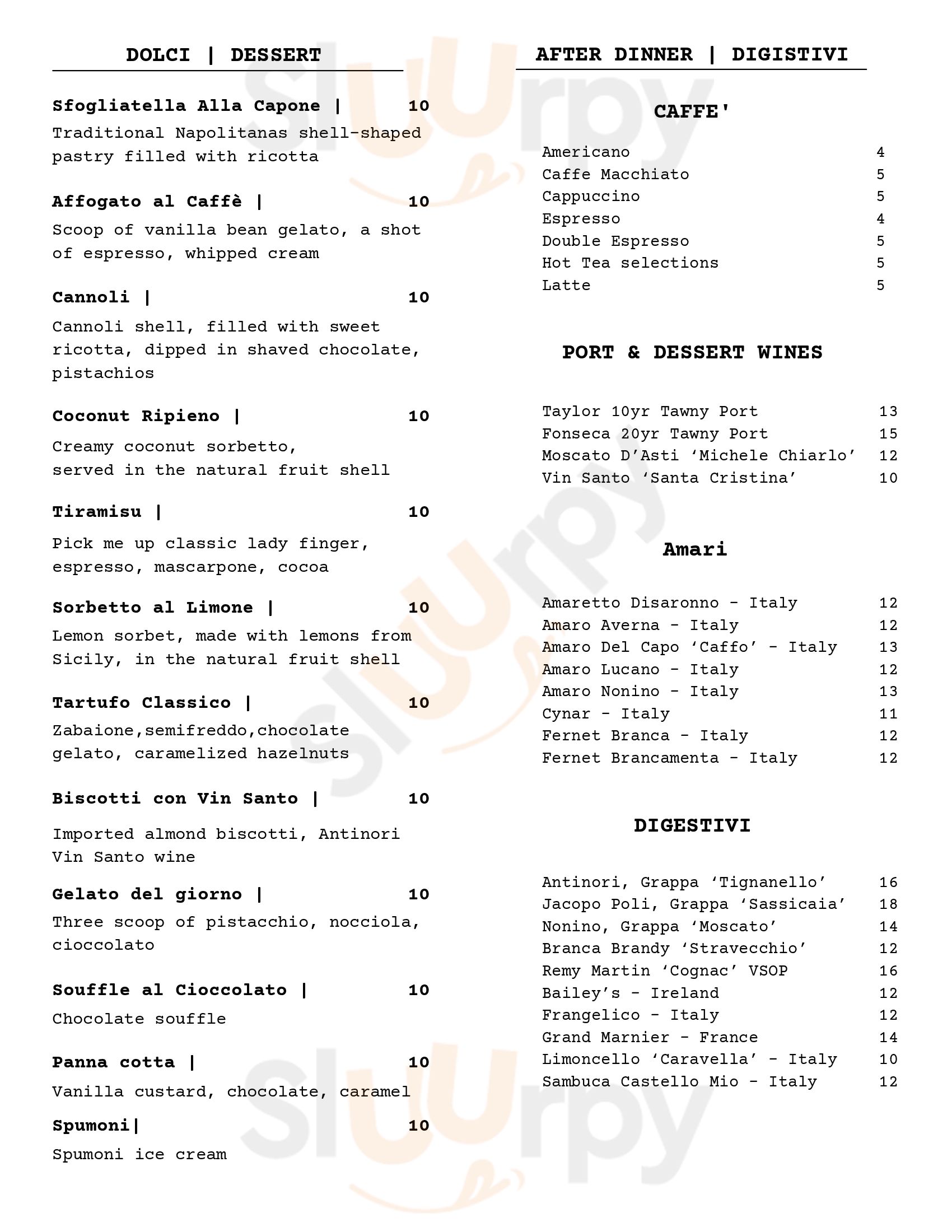 Main Menu - Leonardo's Cucina Italiana