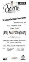 Belleria Pizza And Italian Restaurant Niles Niles