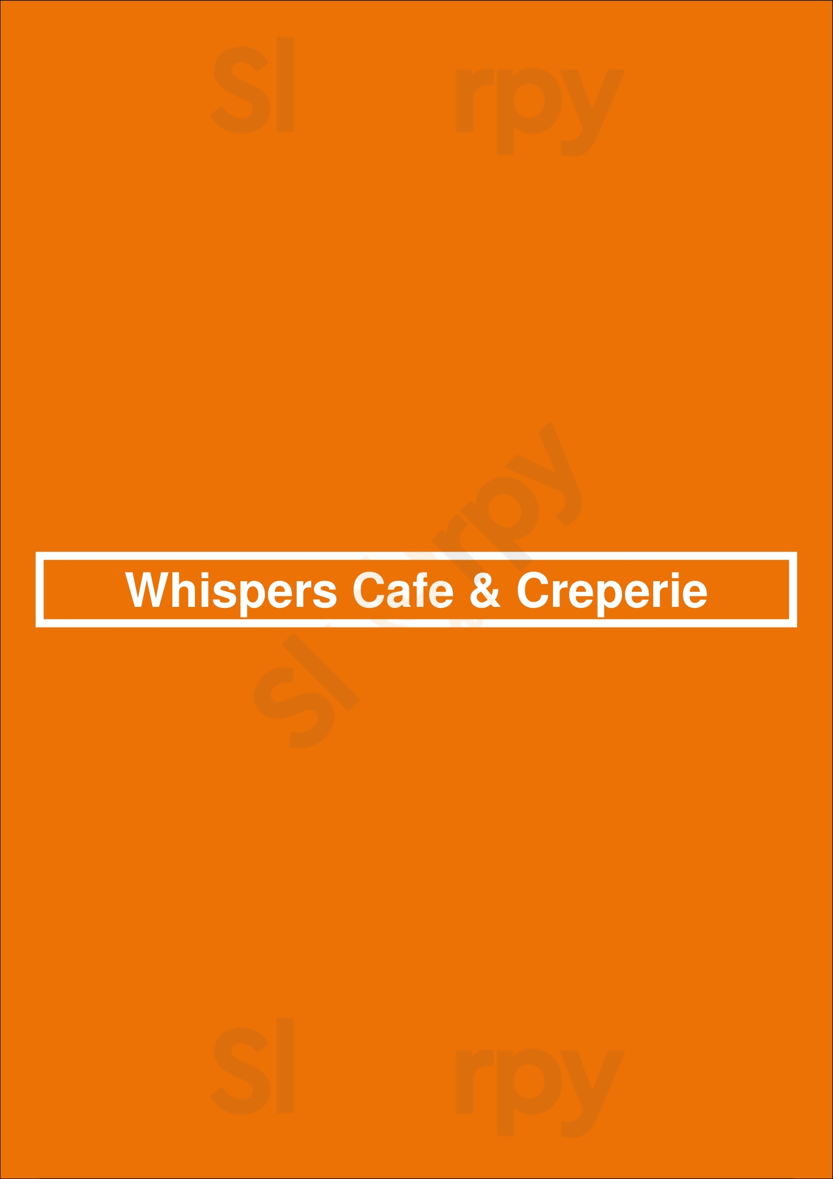 Whispers Cafe & Creperie Belmont Menu - 1