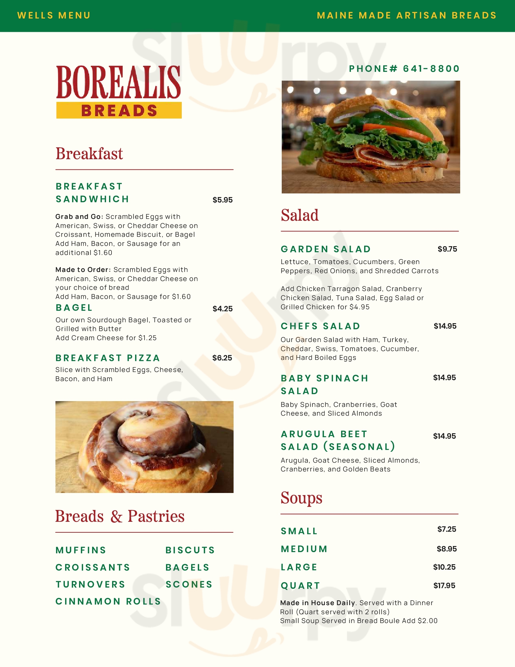 Main Menu - Borealis Breads