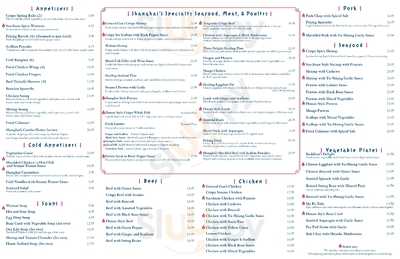 Ck Shanghai menu