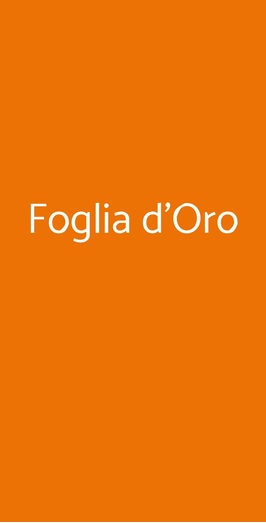 Foglia D'oro, Roma