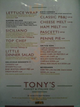 Tony's Italian Restaurant