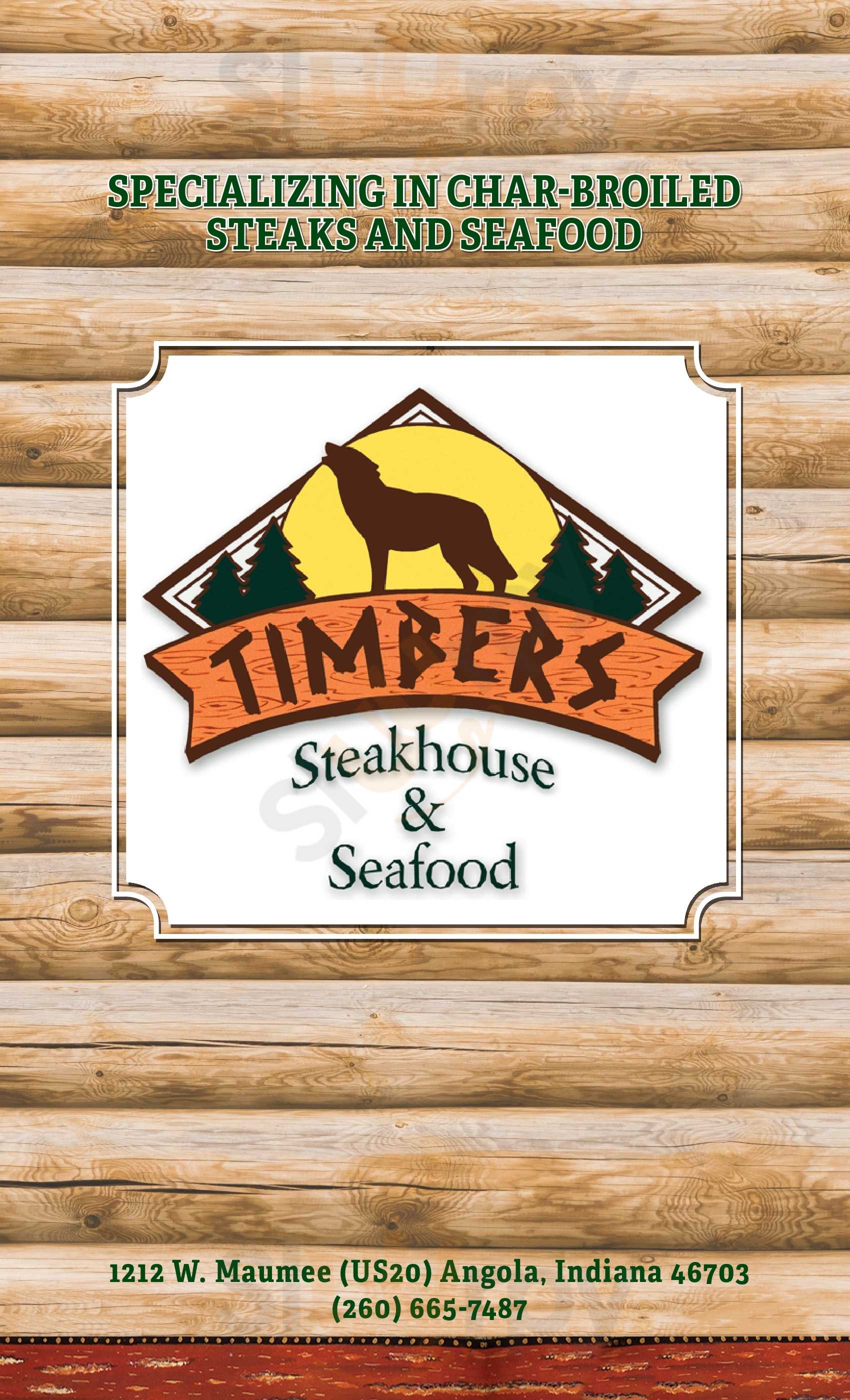 Timbers Steakhouse & Seafood Angola Menu - 1