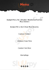 Thai Air Cuisine menu