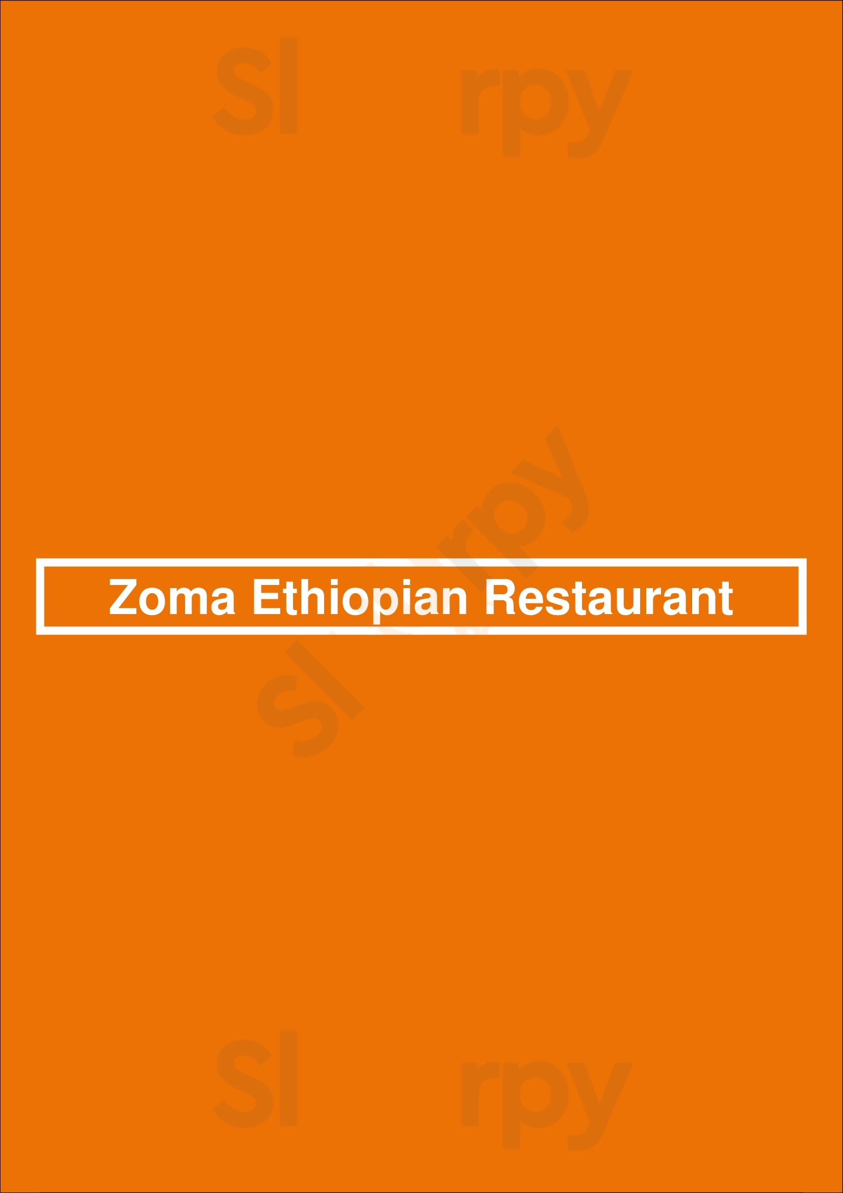Zoma Ethiopian Restaurant Cleveland Heights Menu - 1
