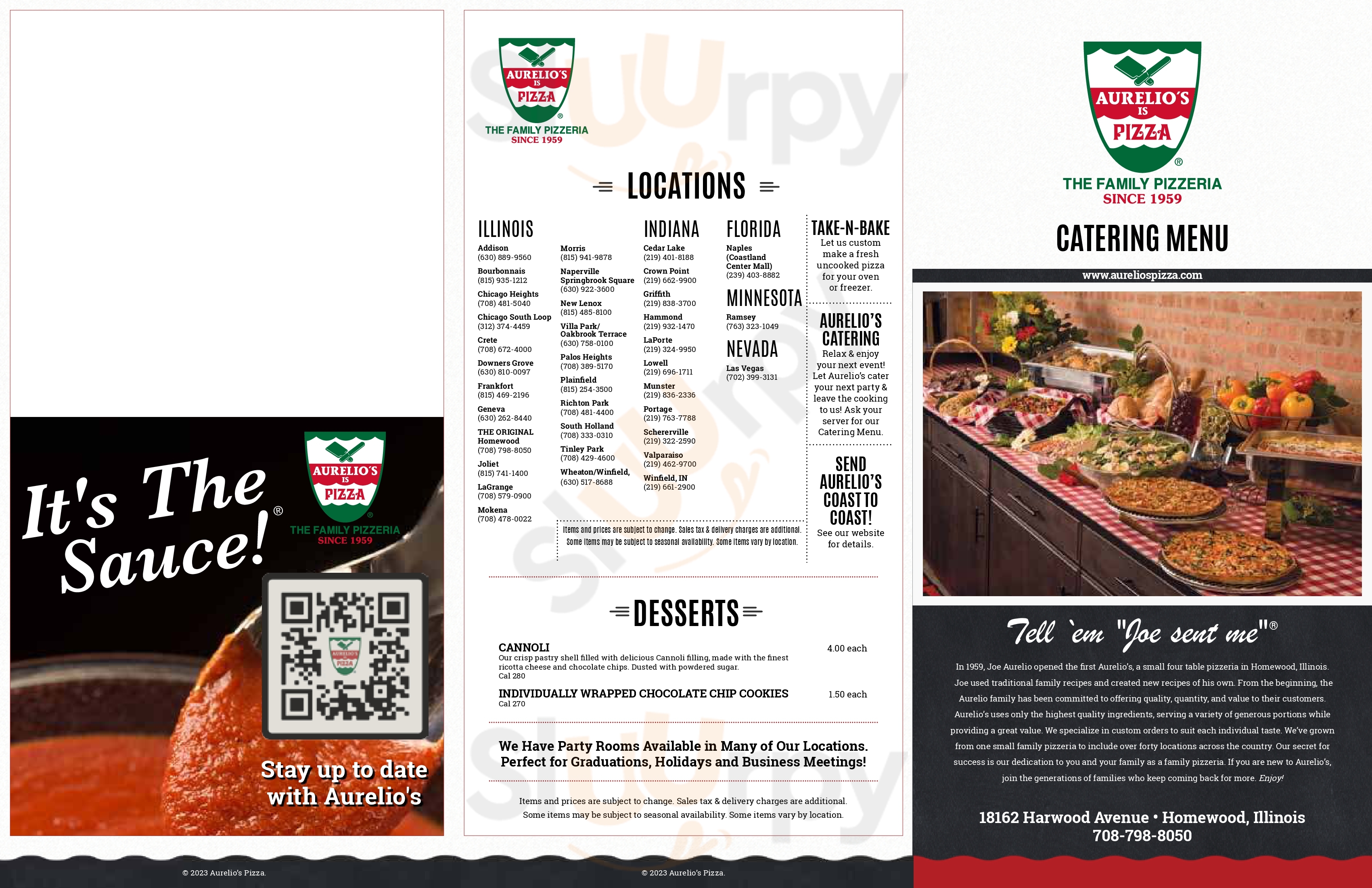 Main Menu - Aurelio's Pizza