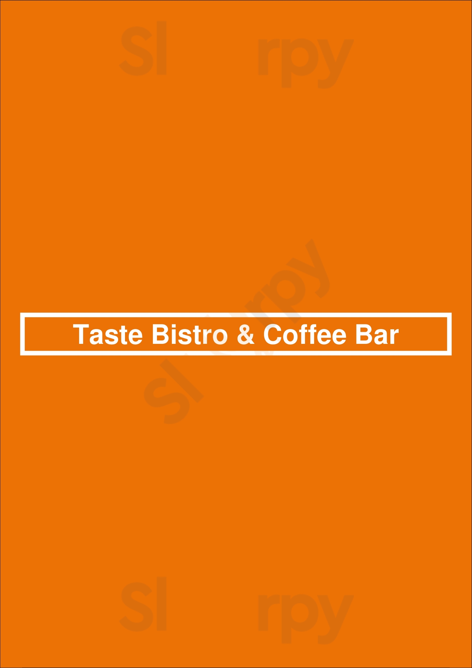 Taste Bistro & Coffee Bar East Aurora Menu - 1
