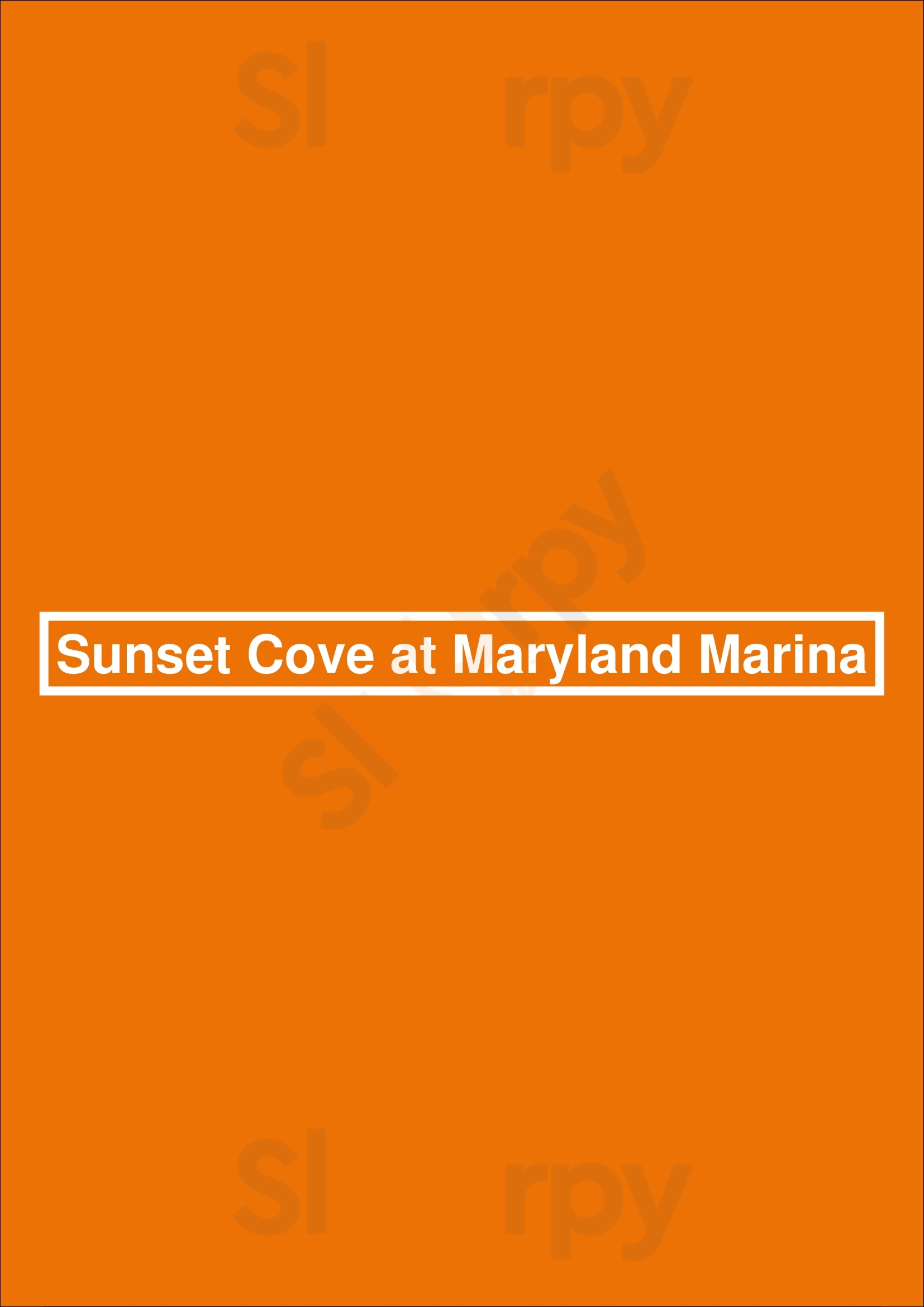 Sunset Cove At Maryland Marina Middle River Menu - 1