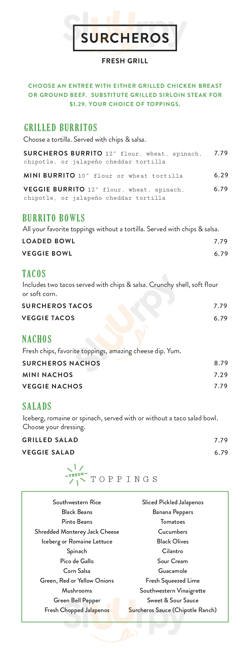 Main Menu - Fireside Pizza Shop