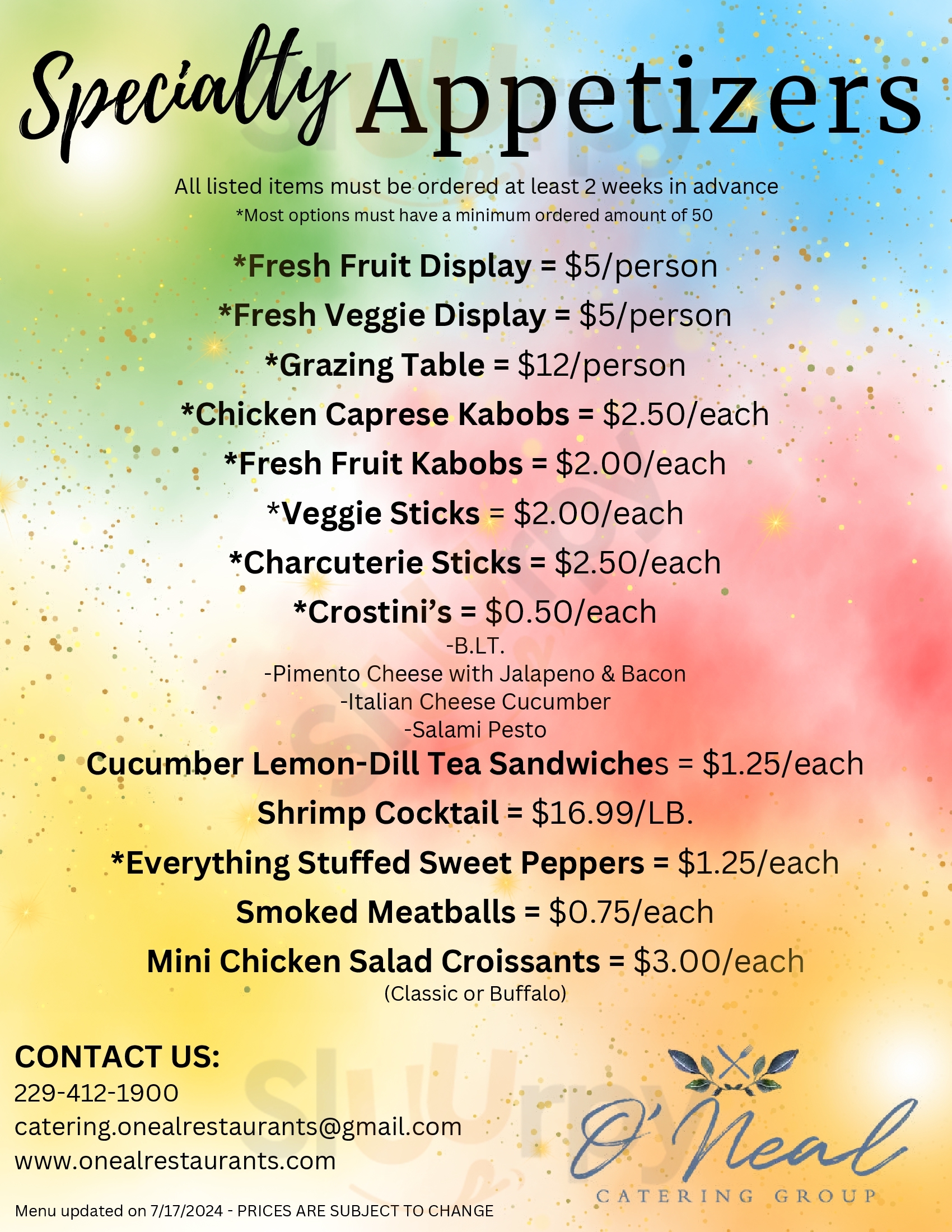 Main Menu - Old Times Country Buffet