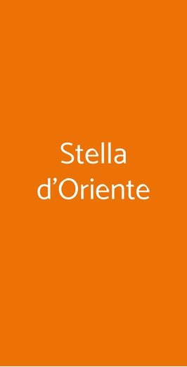 Stella D'oriente