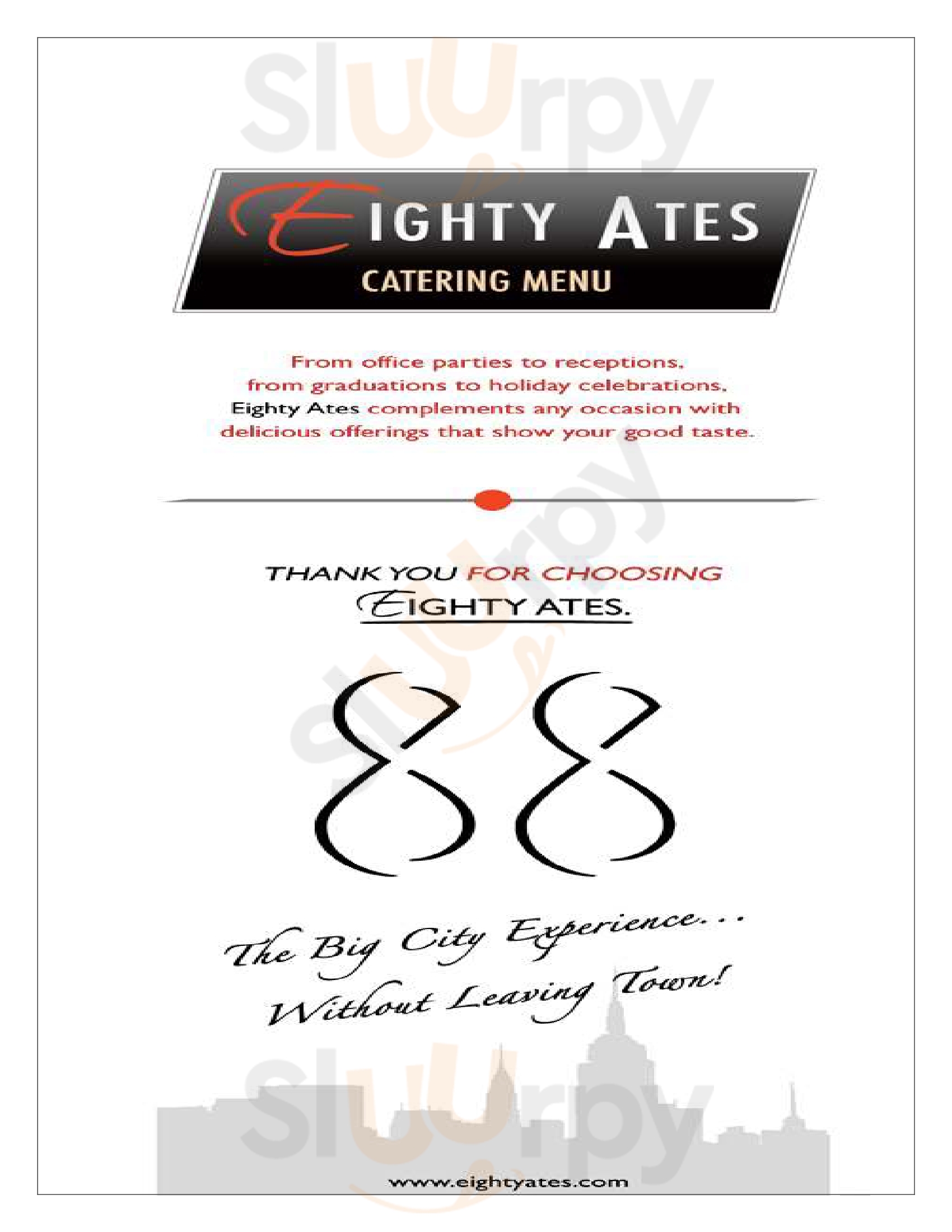 Main Menu - Bistro Eighty Ates