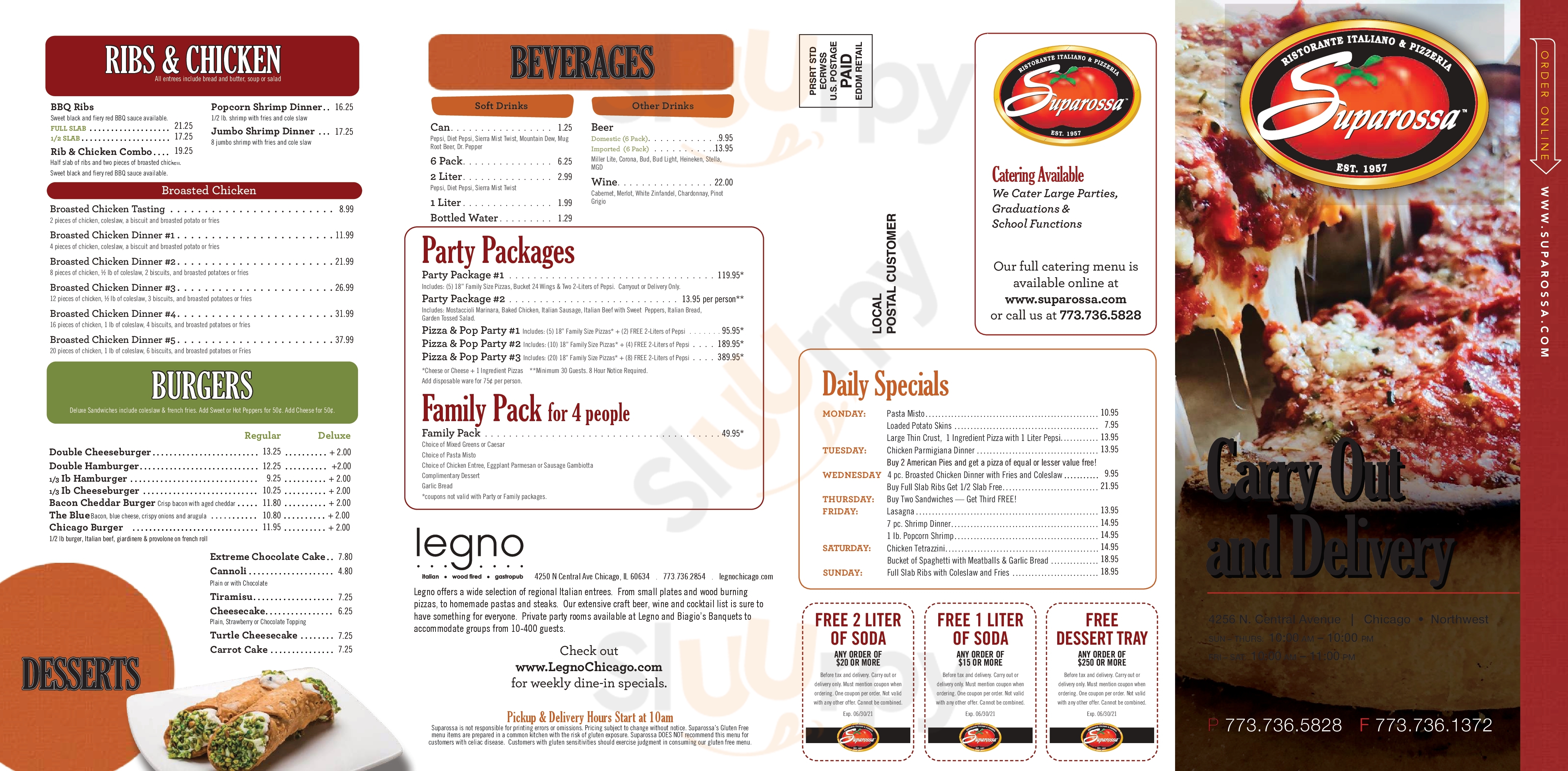 Suparossa Restaurant Woodridge Menu - 1