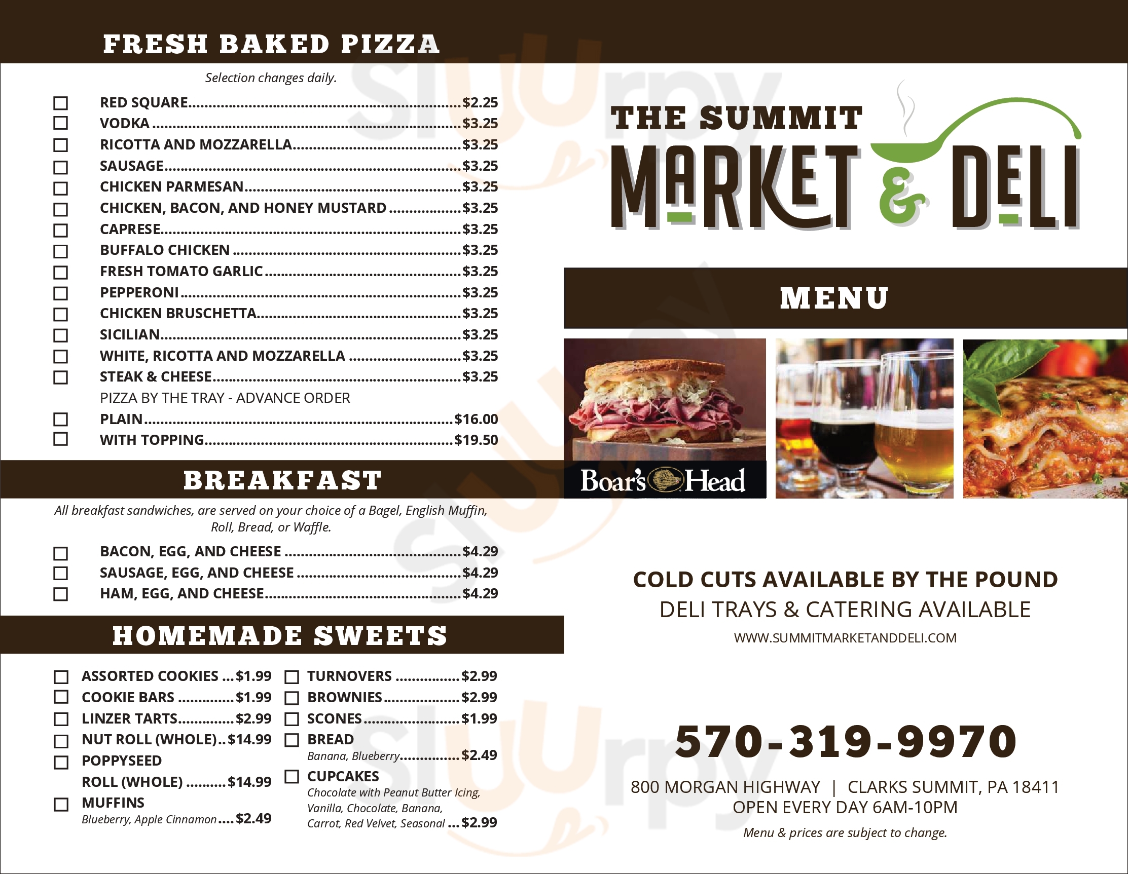 The Summit Clarks Summit Menu - 1