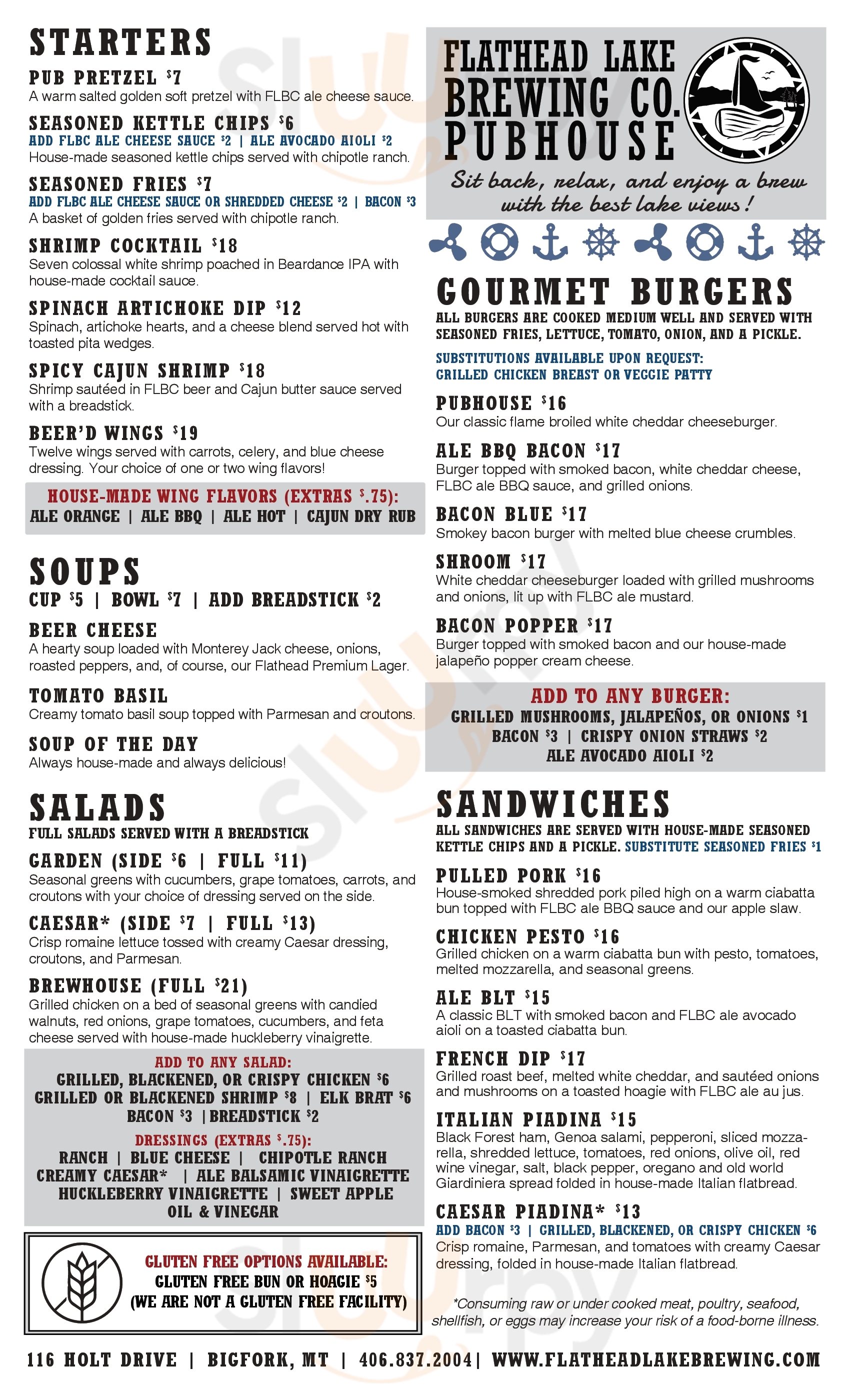 Main Menu - Flathead Lake Brewing Co