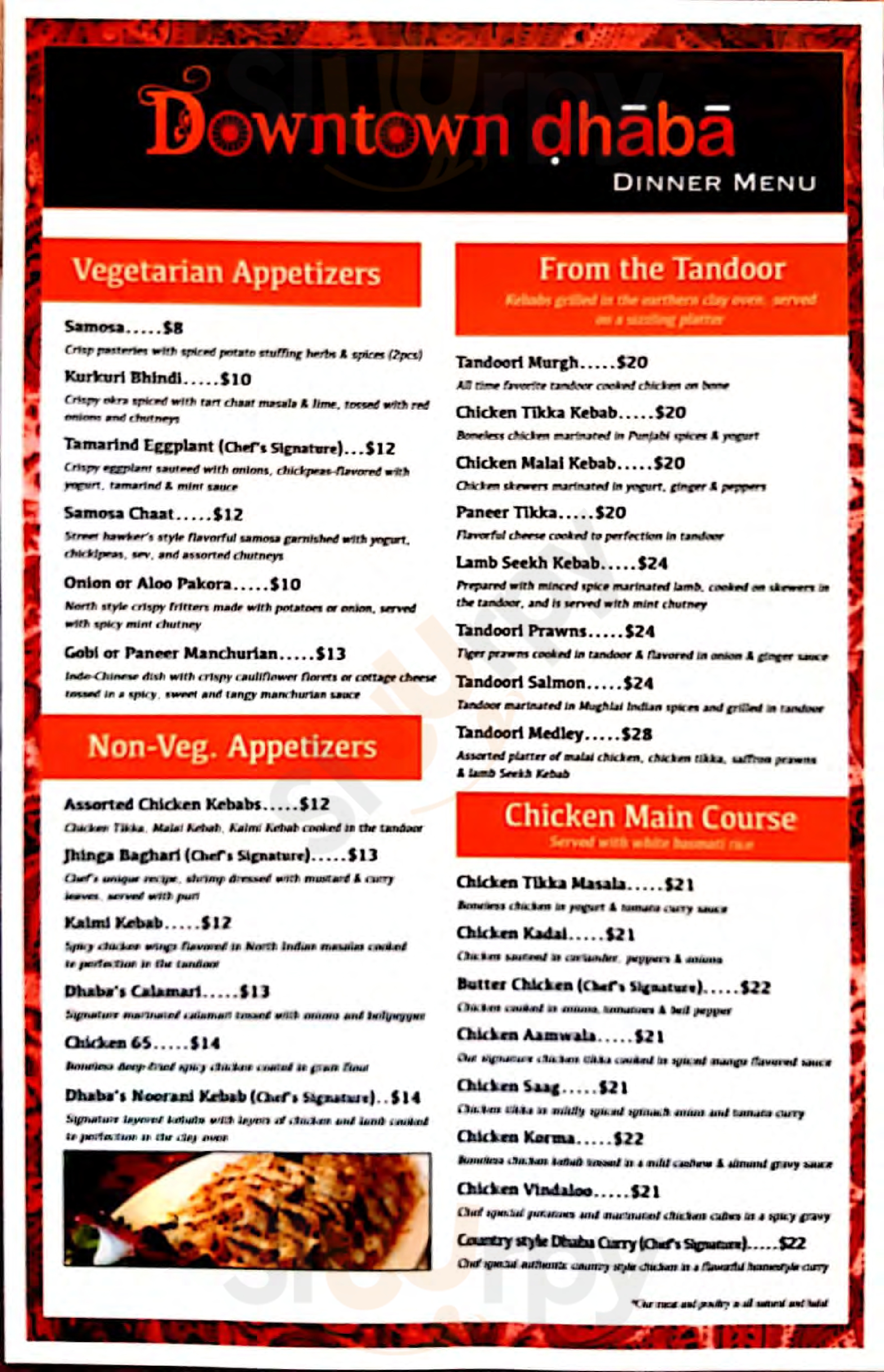 Downtown Dhaba Westwood Menu - 1