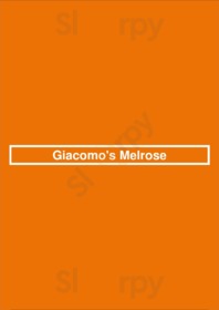 Giacomo's Melrose menu