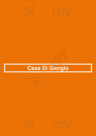 Casa Di Giorgio menu