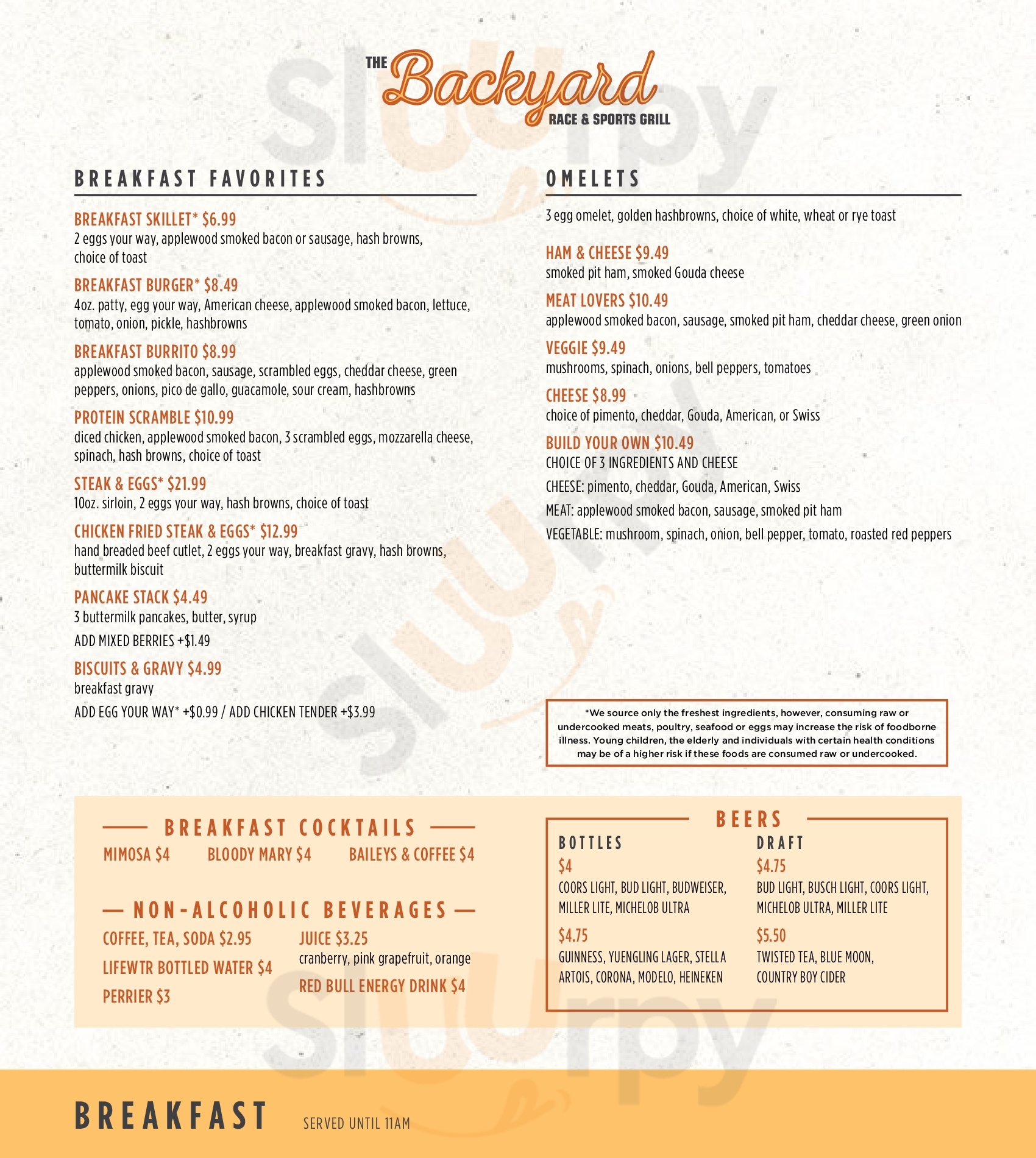 Main Menu - Lucky 7s Diner