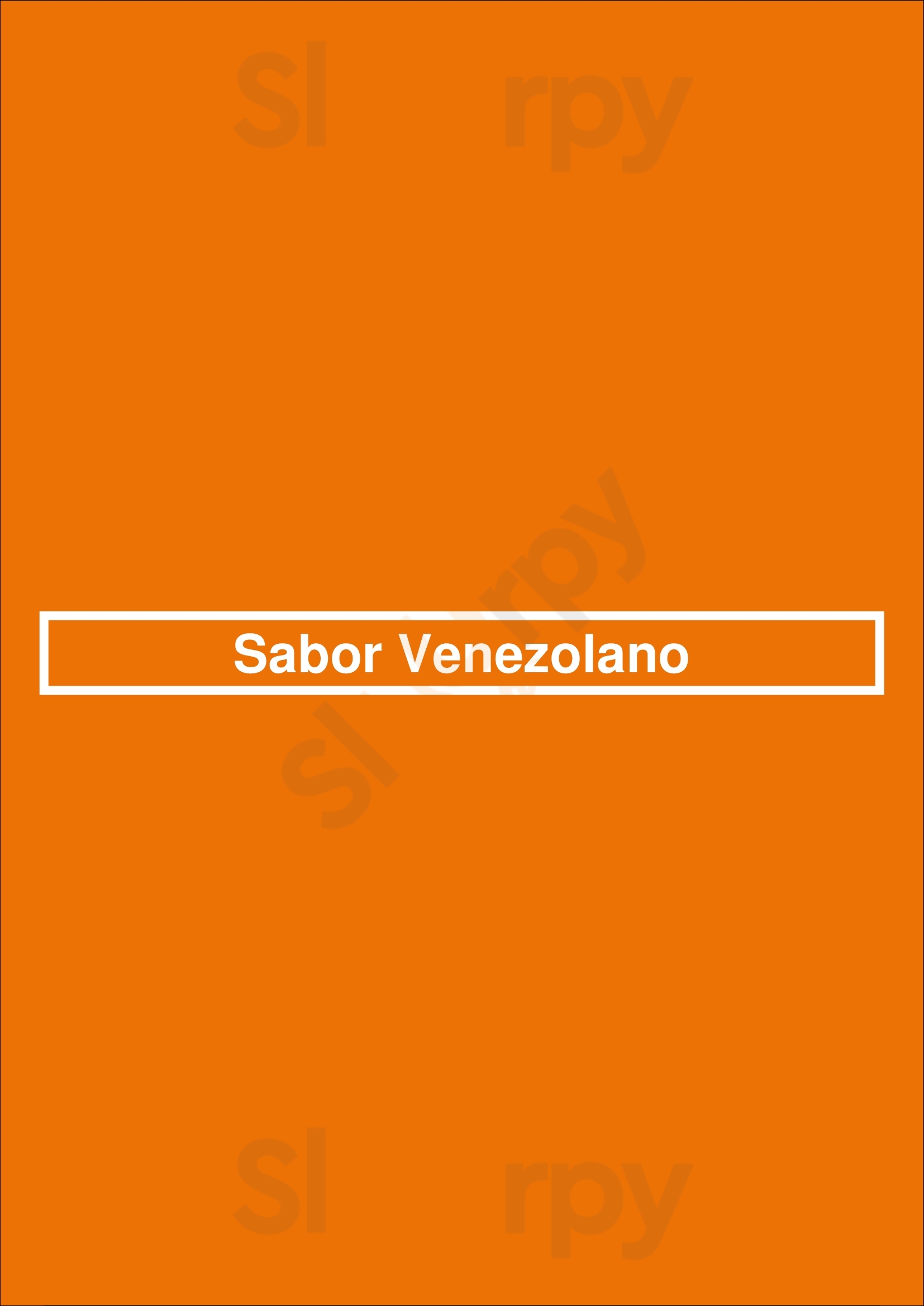 Sabor Venezolano Kendall Menu - 1