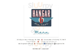 Hangar 6 Air Cafe menu