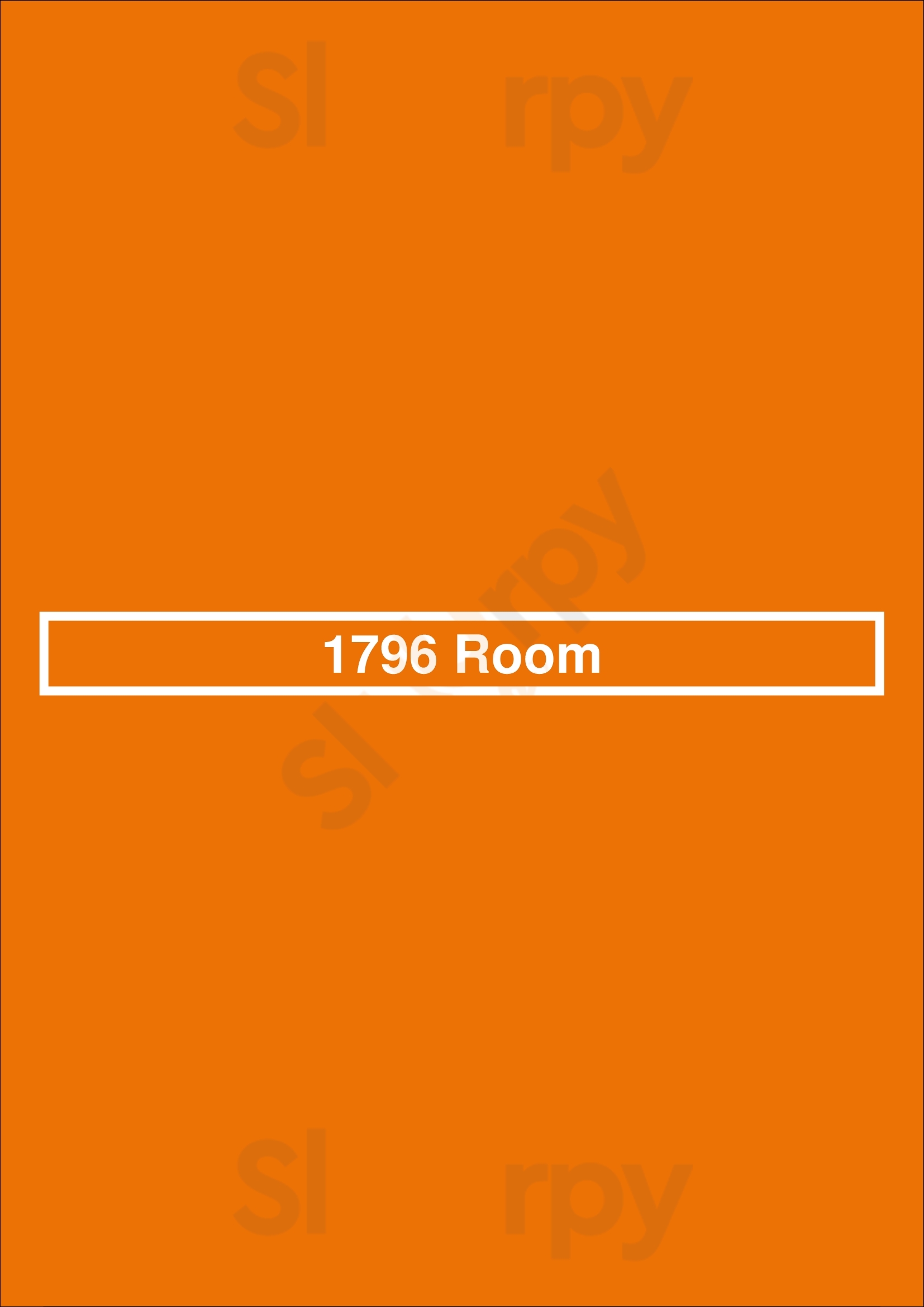 1796 Room Bedford Menu - 1