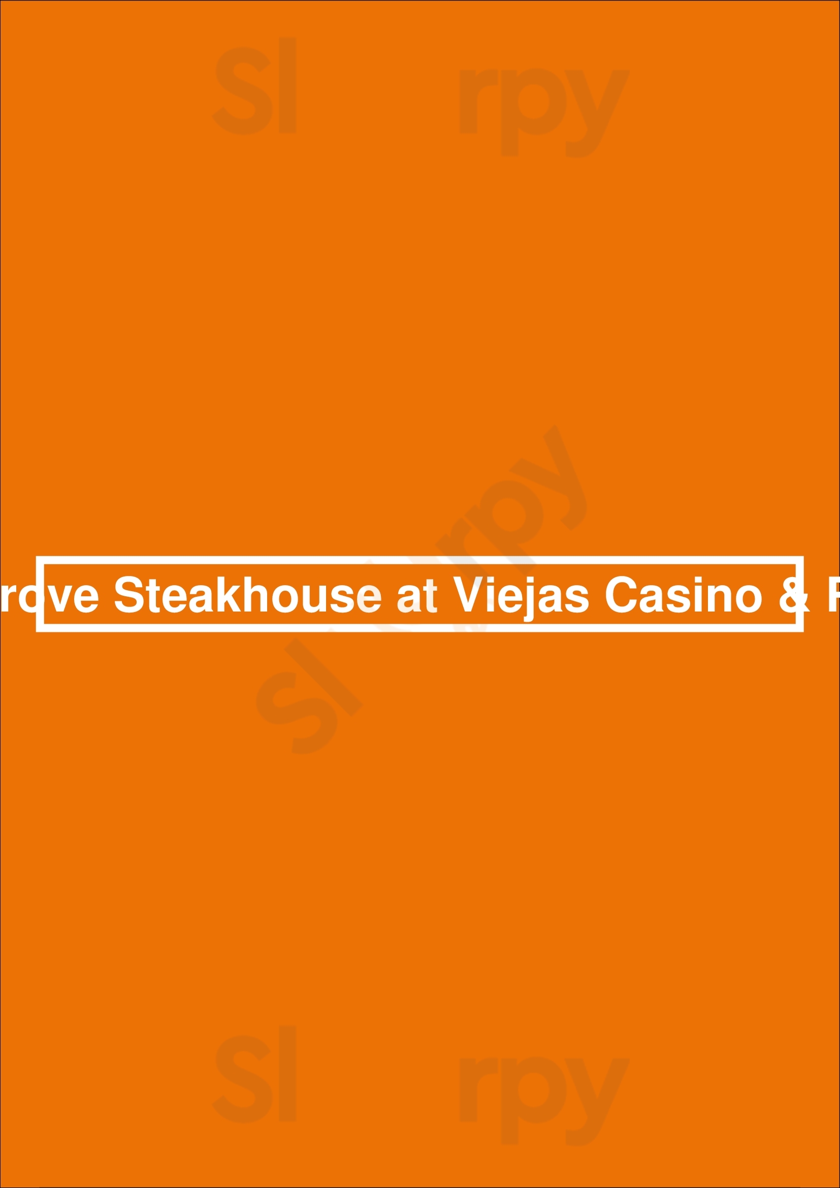 The Grove Steakhouse At Viejas Casino & Resort Alpine Menu - 1