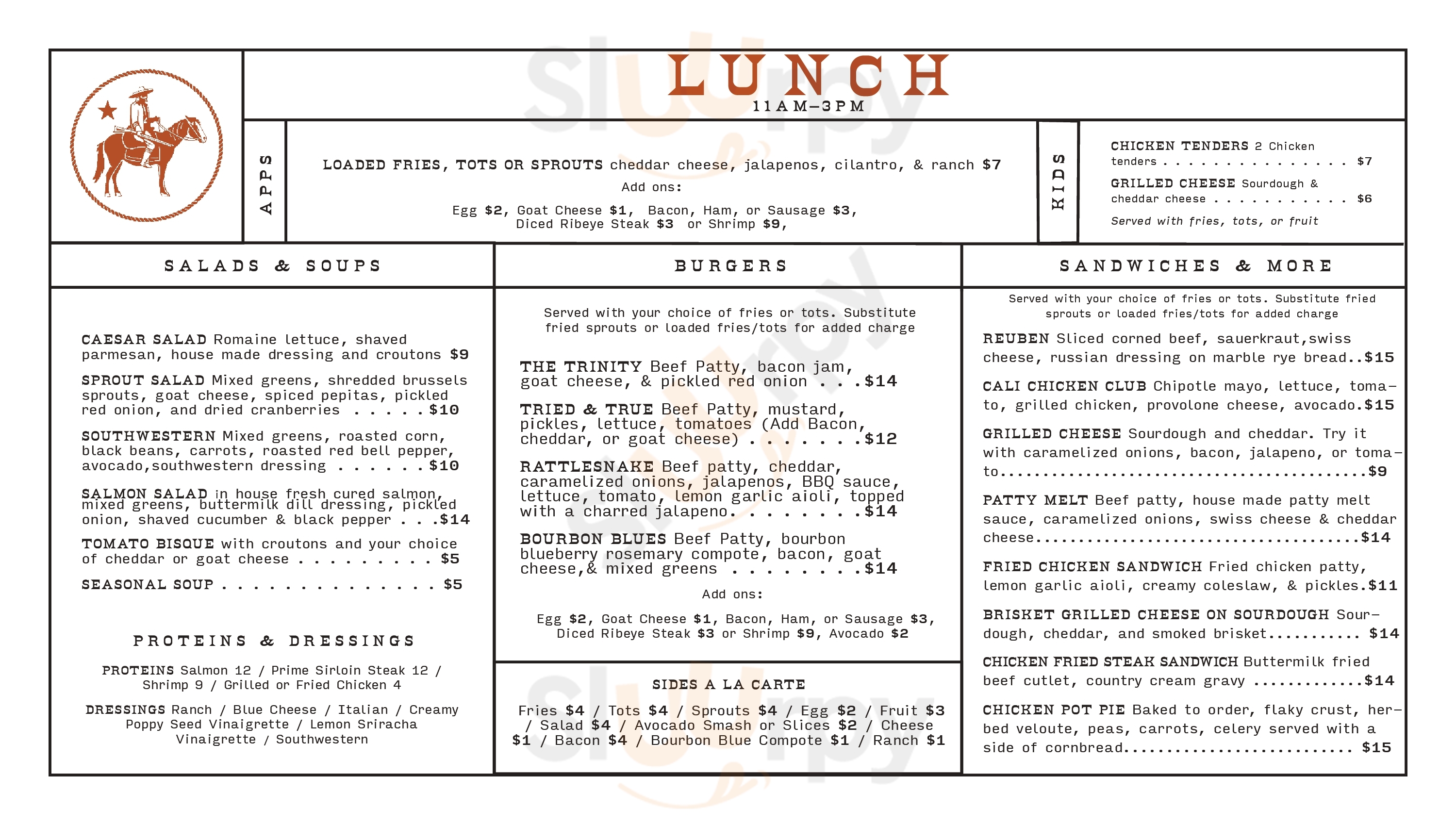 Main Menu - Trinity Street Coffee Bar