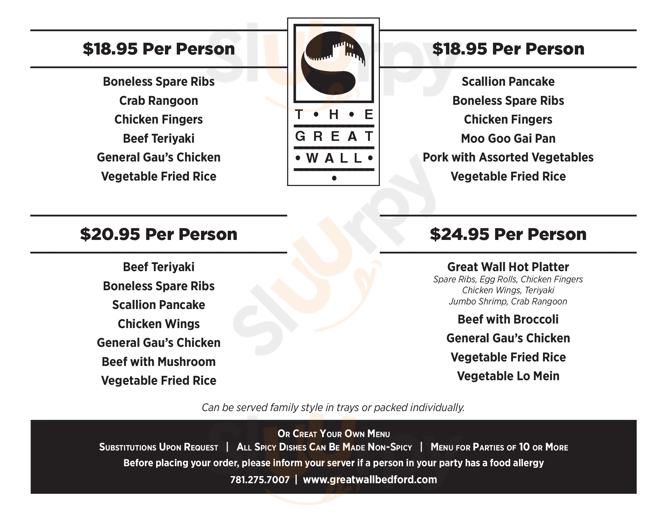 Main Menu - Great Wall Restaurant