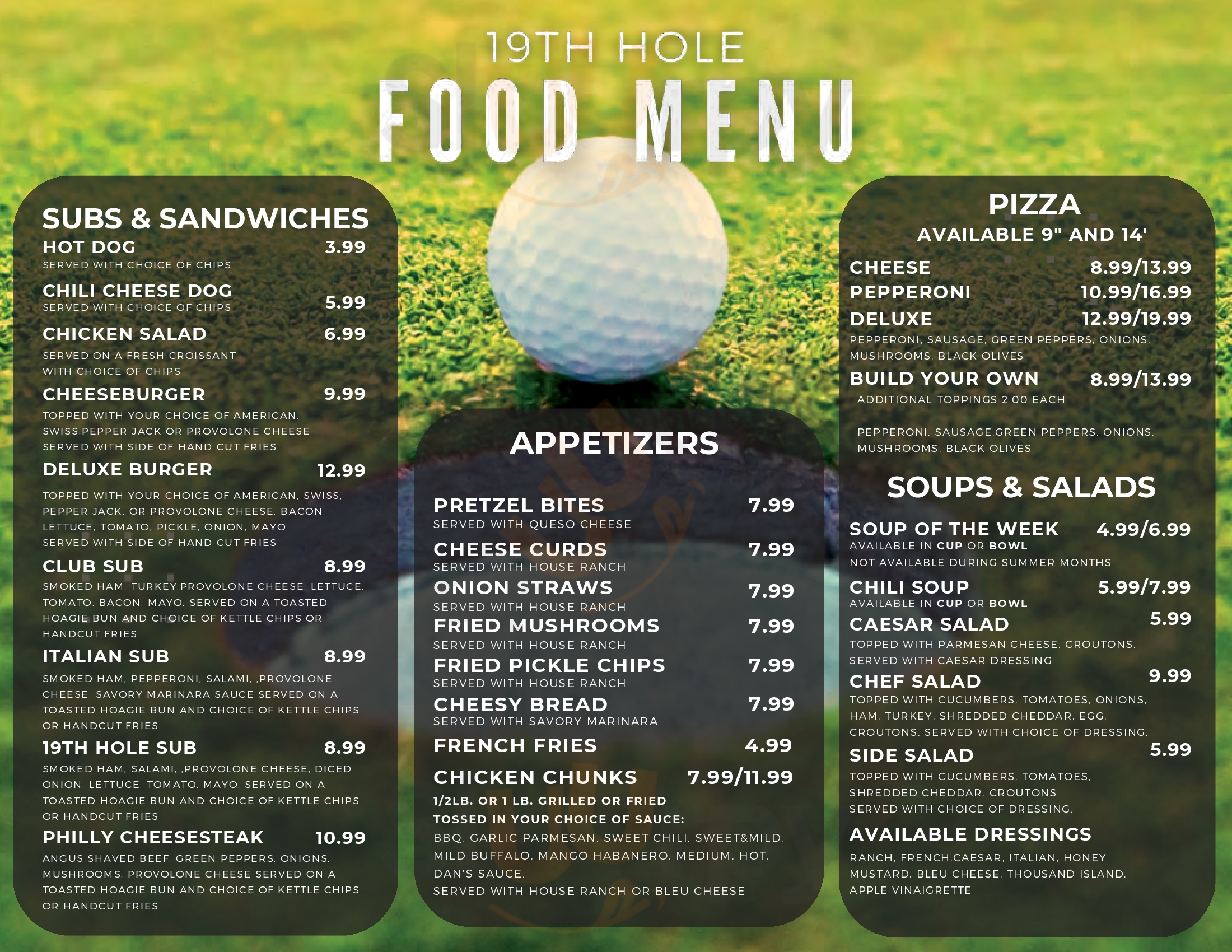 Main Menu - Thirsty Turtle Lounge