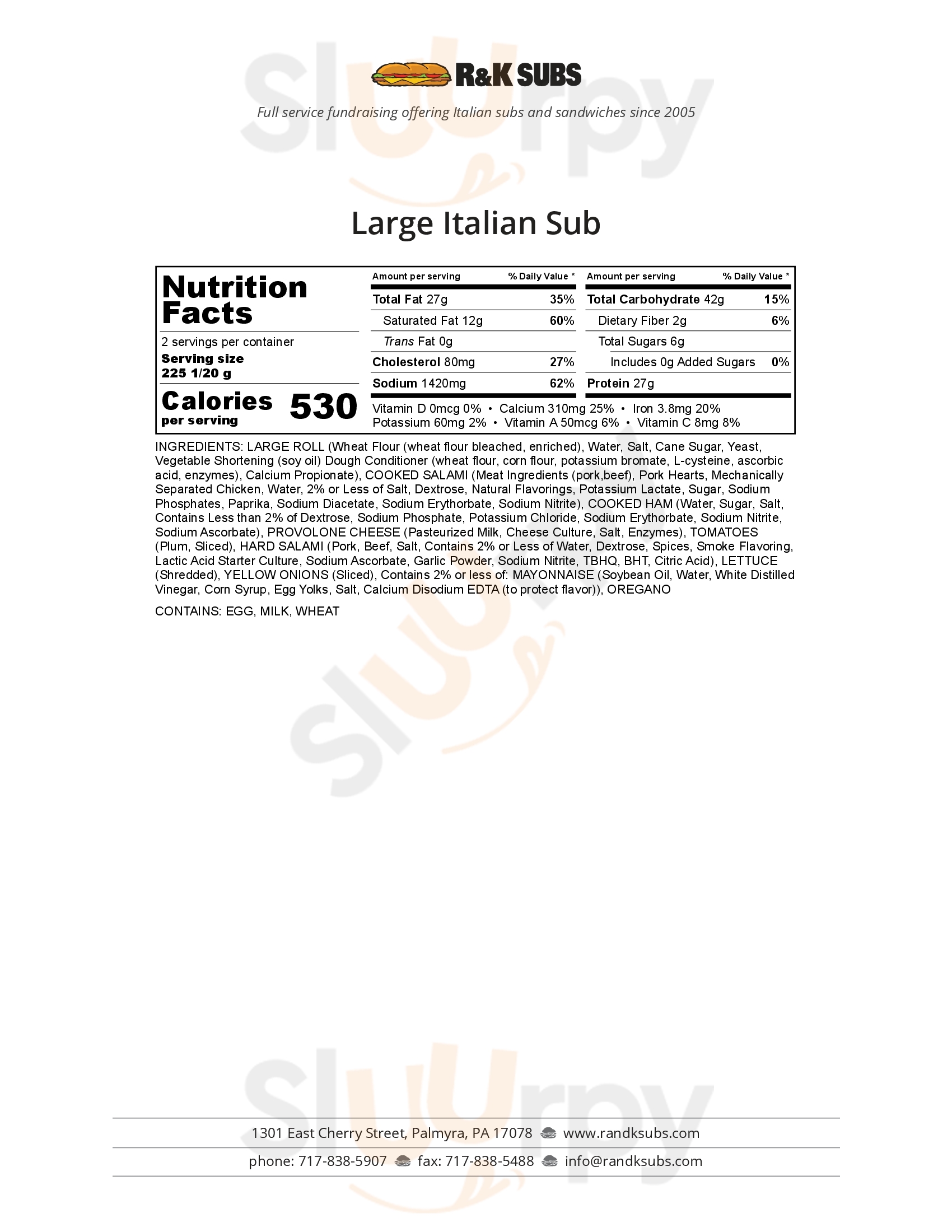 Main Menu - R & K Subs