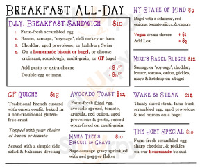 Fairfax Coffee House menu