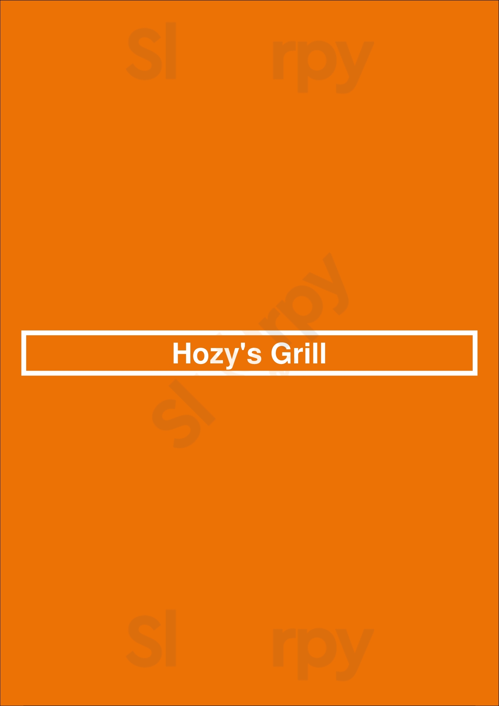 Hozy's Grill Santa Paula Menu - 1