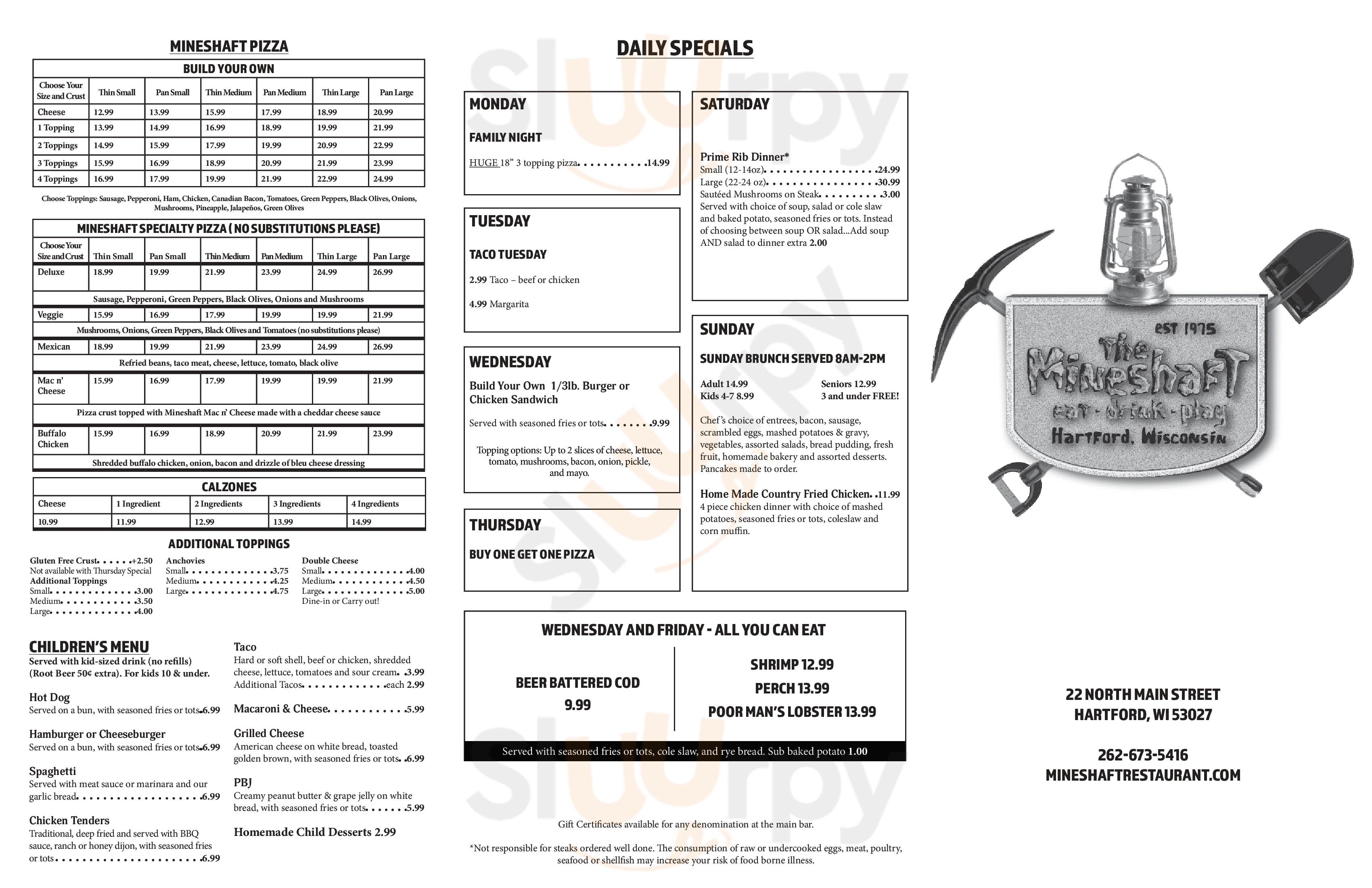 Main Menu - The Mineshaft