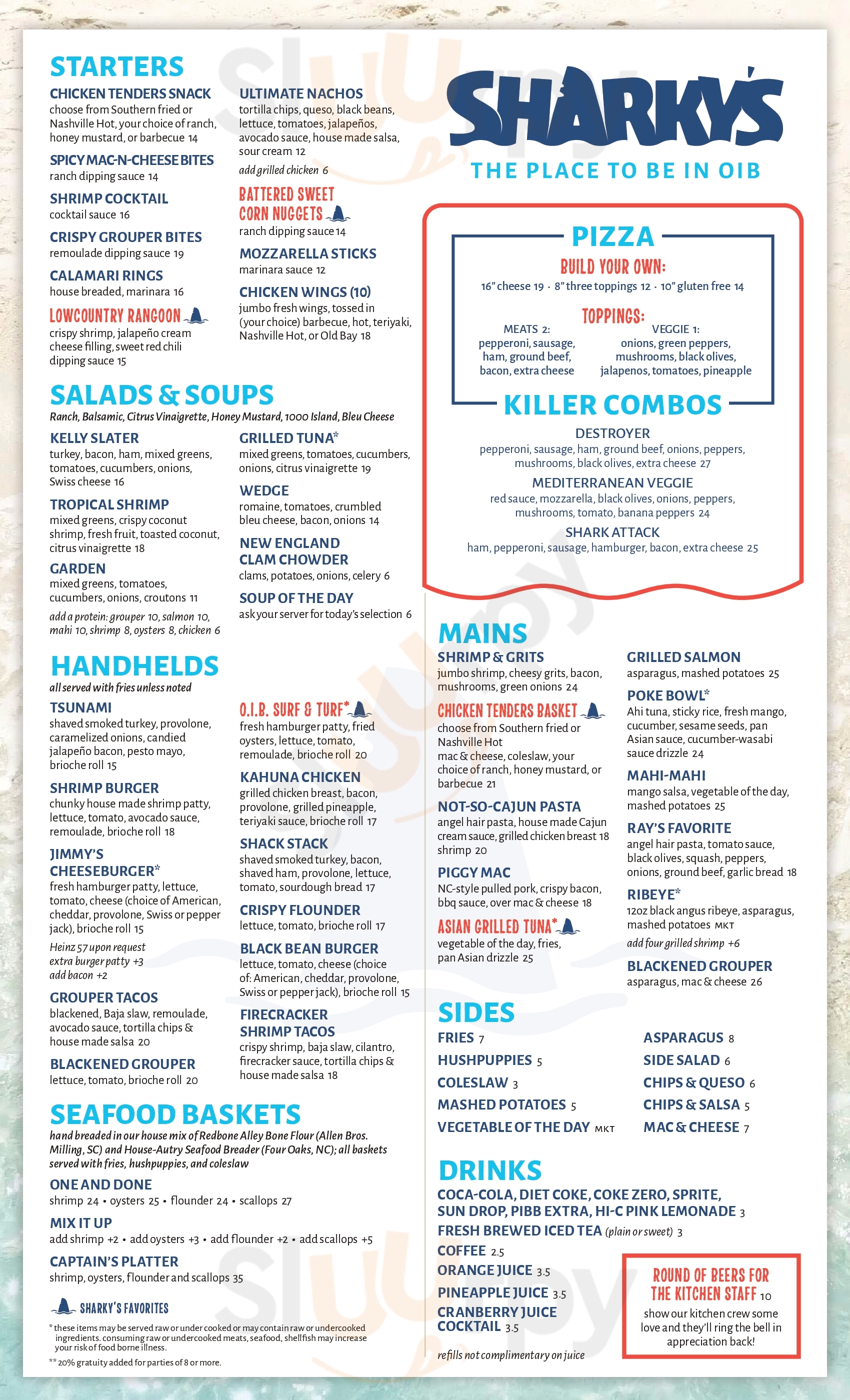 Sharky's Ocean Isle Beach Menu - 1