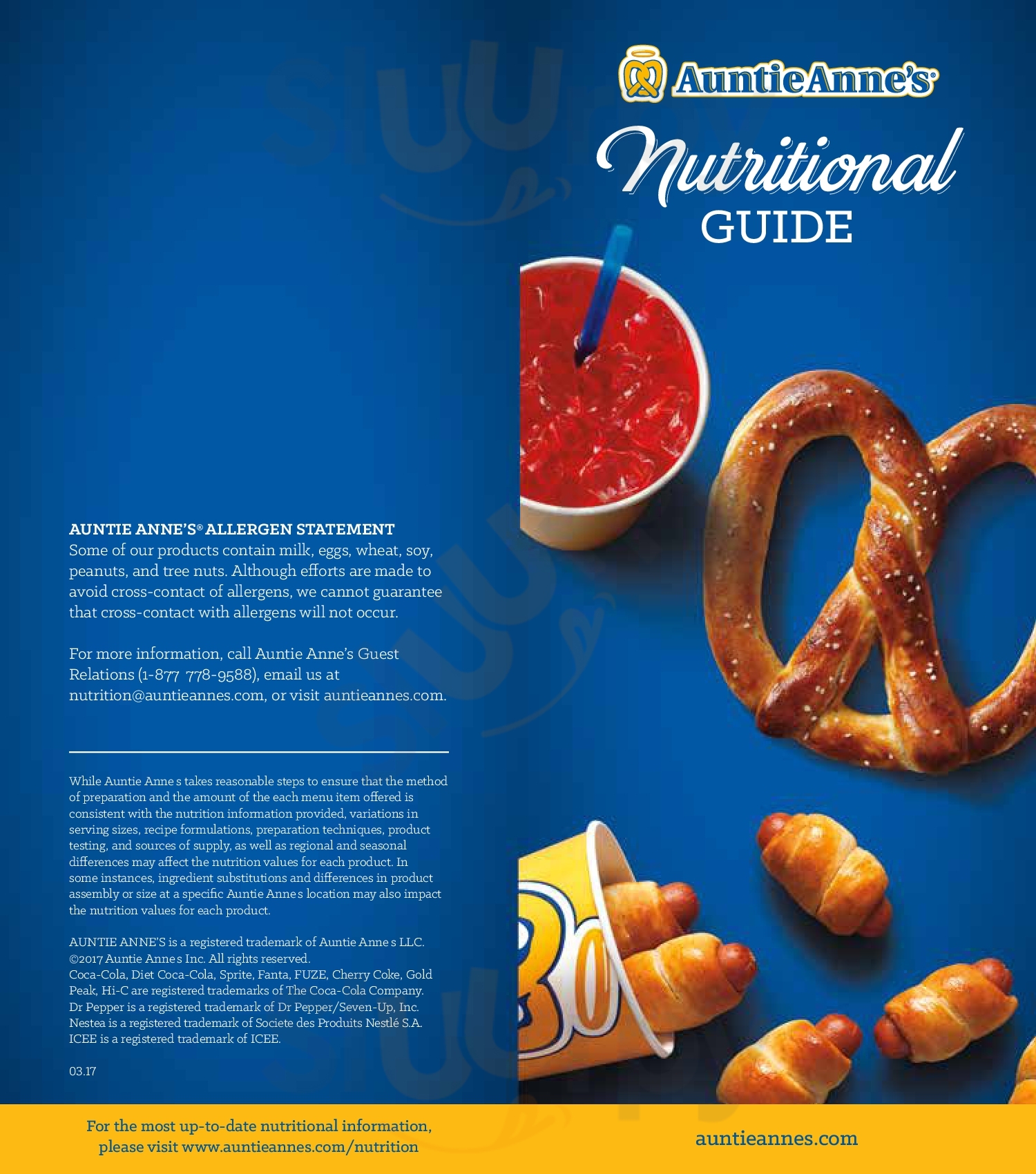 Main Menu - Auntie Anne's