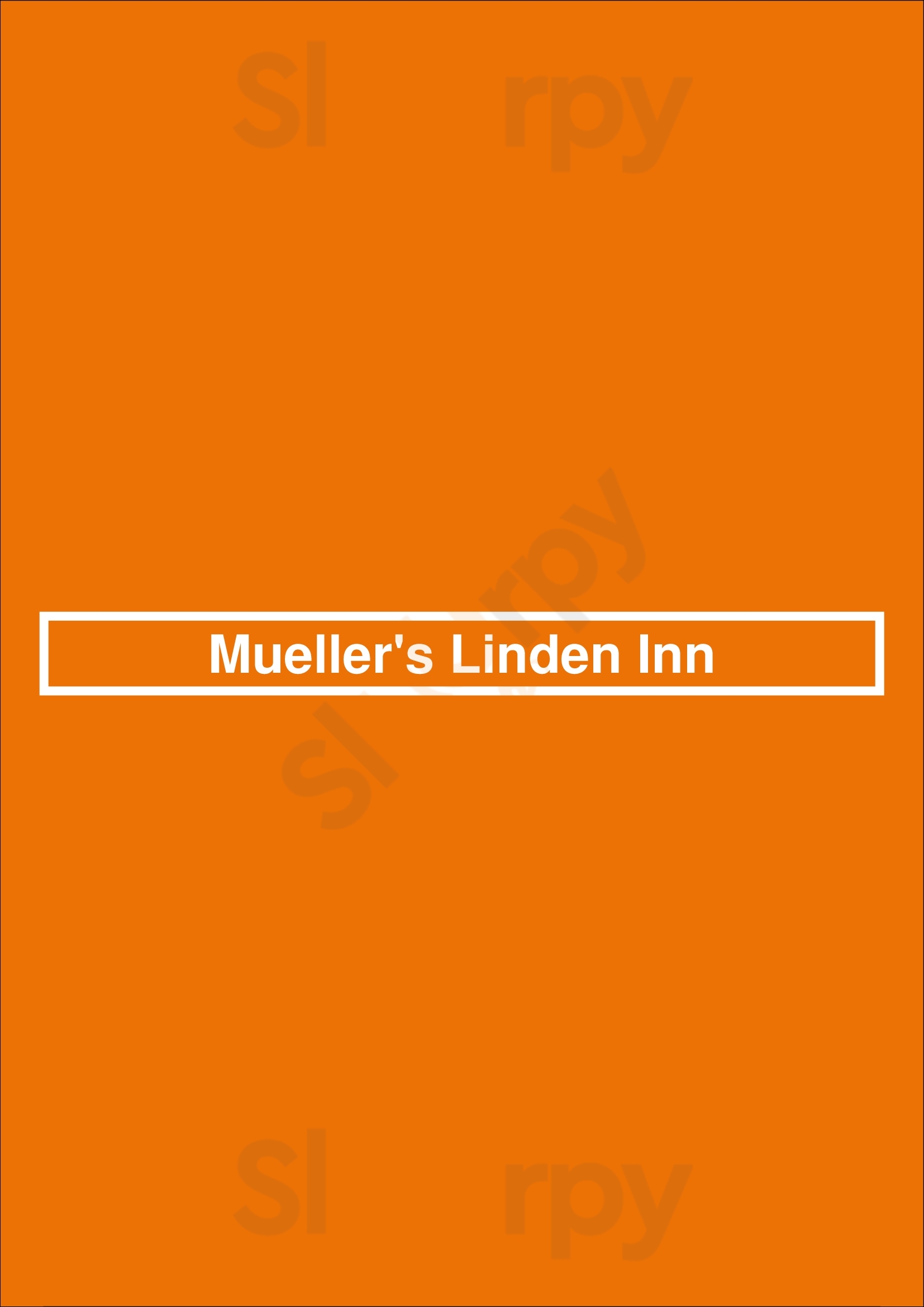 Mueller's Linden Inn Hartford Menu - 1