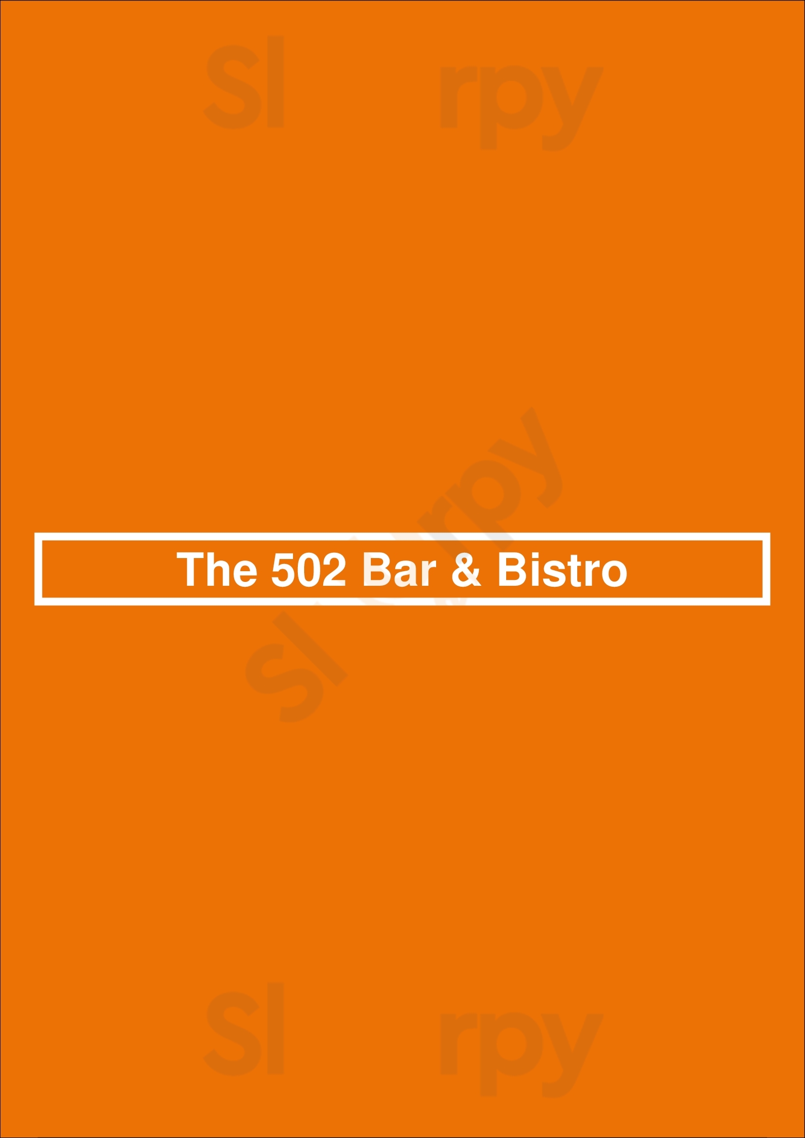 The 502 Bar & Bistro Prospect Menu - 1